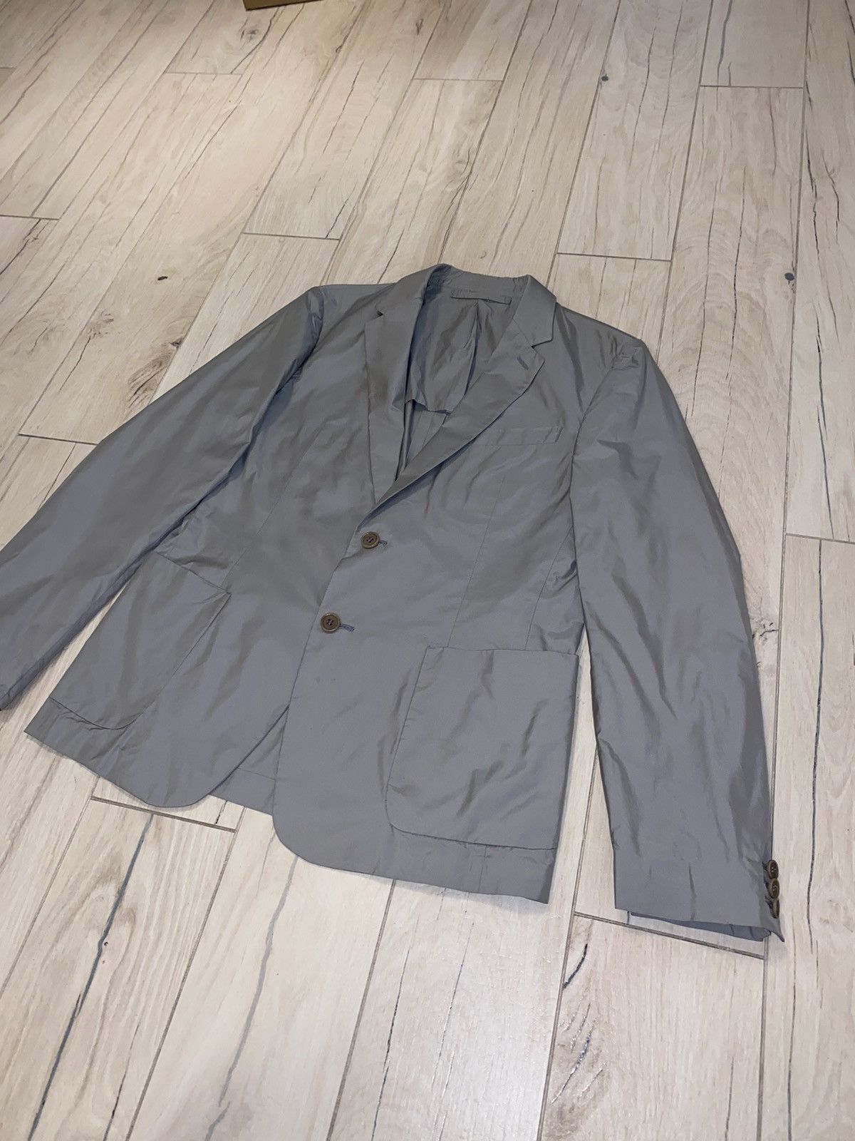 Prada SS08 Prada Red Tab Logo Gray Blazer Jacket Size US M / EU 48-50 / 2 - 2 Thumbnail