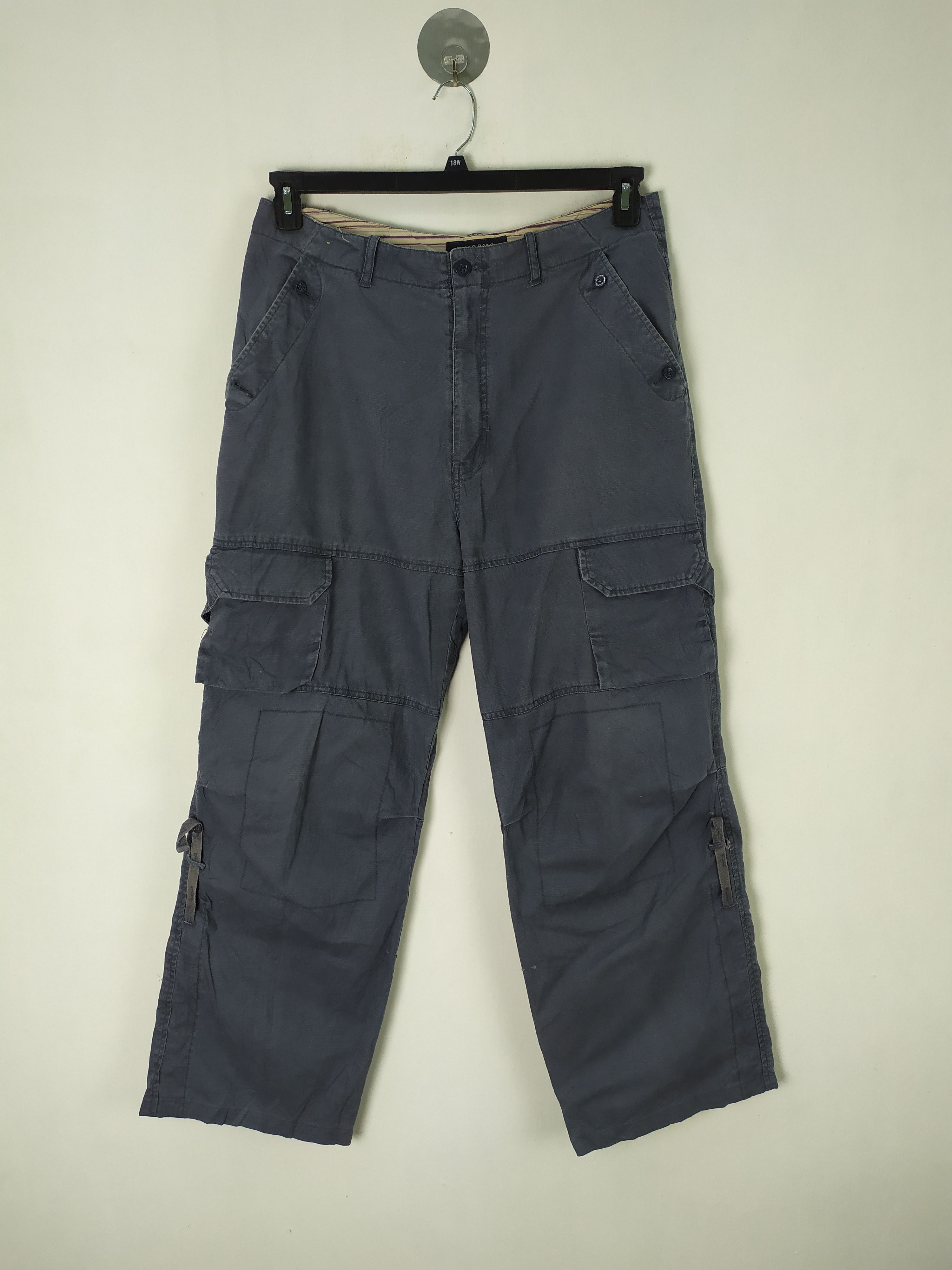 image of Authentic Bang Bang Vintage Cargo Pants Multipocket Tactical in Grey, Men's (Size 34)
