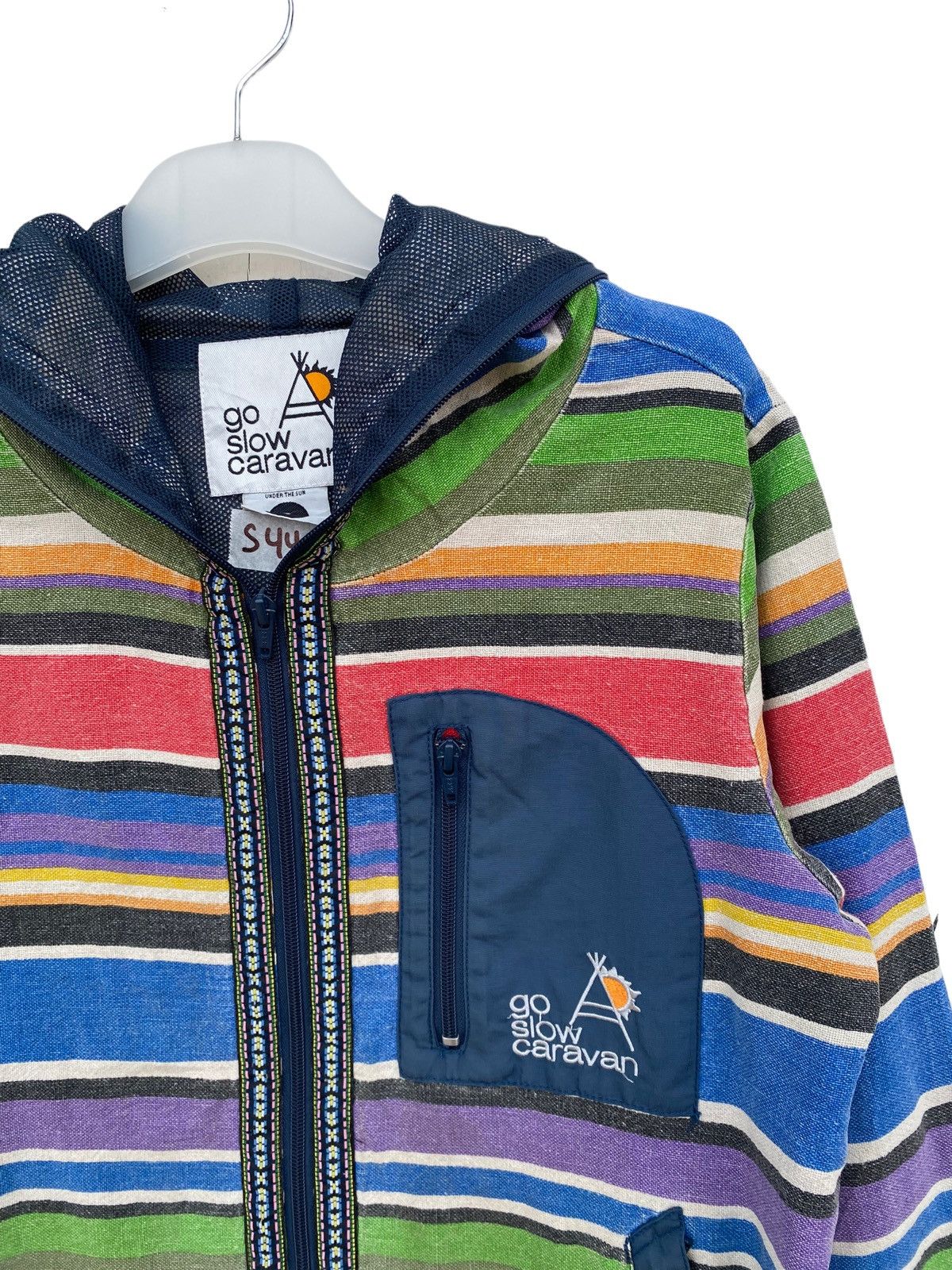 Japanese Brand × go slow caravan Go Slow Caravan Stripe Hooded Jacket Size US M / EU 48-50 / 2 - 4 Thumbnail