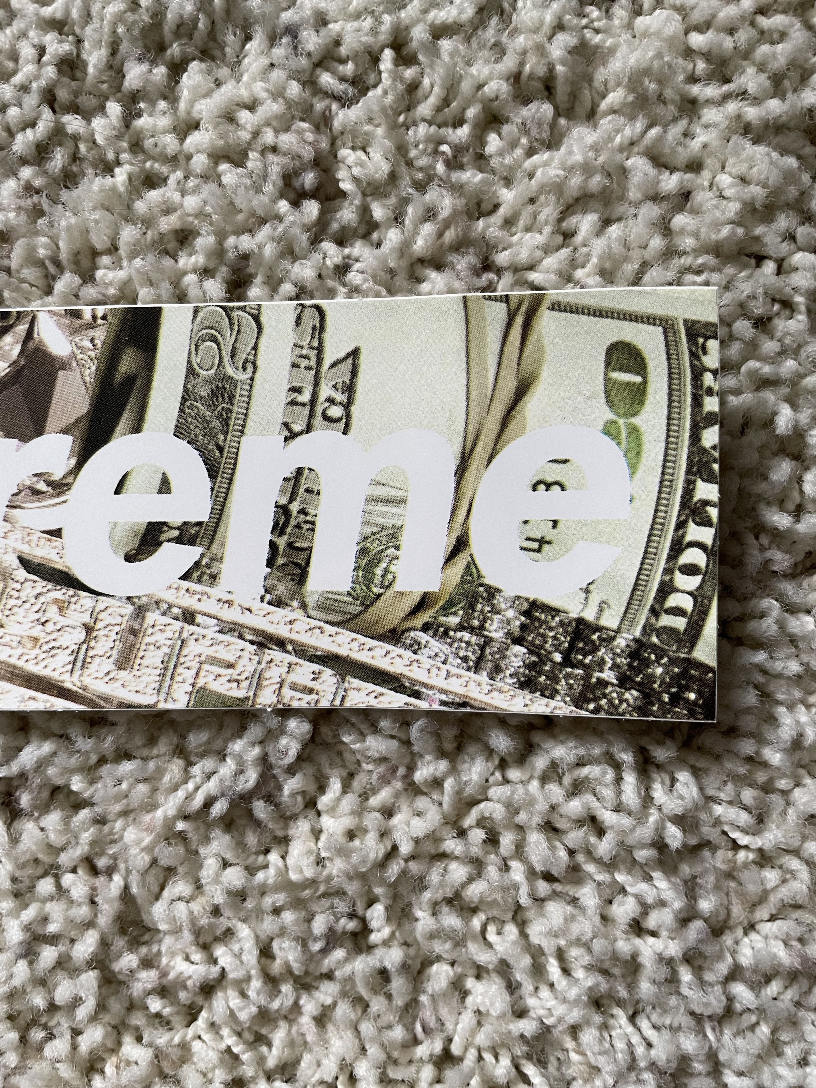Supreme Bling Box Logo Money Sticker Size ONE SIZE - 3 Thumbnail