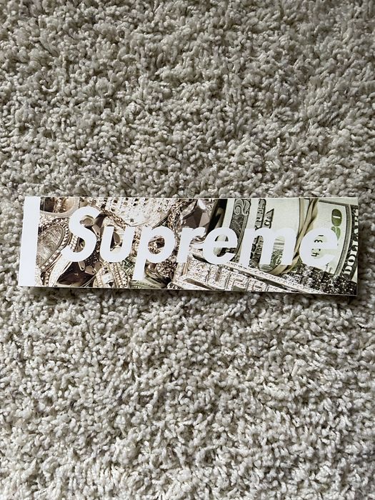 Supreme Bling Box Logo Money Sticker | Grailed