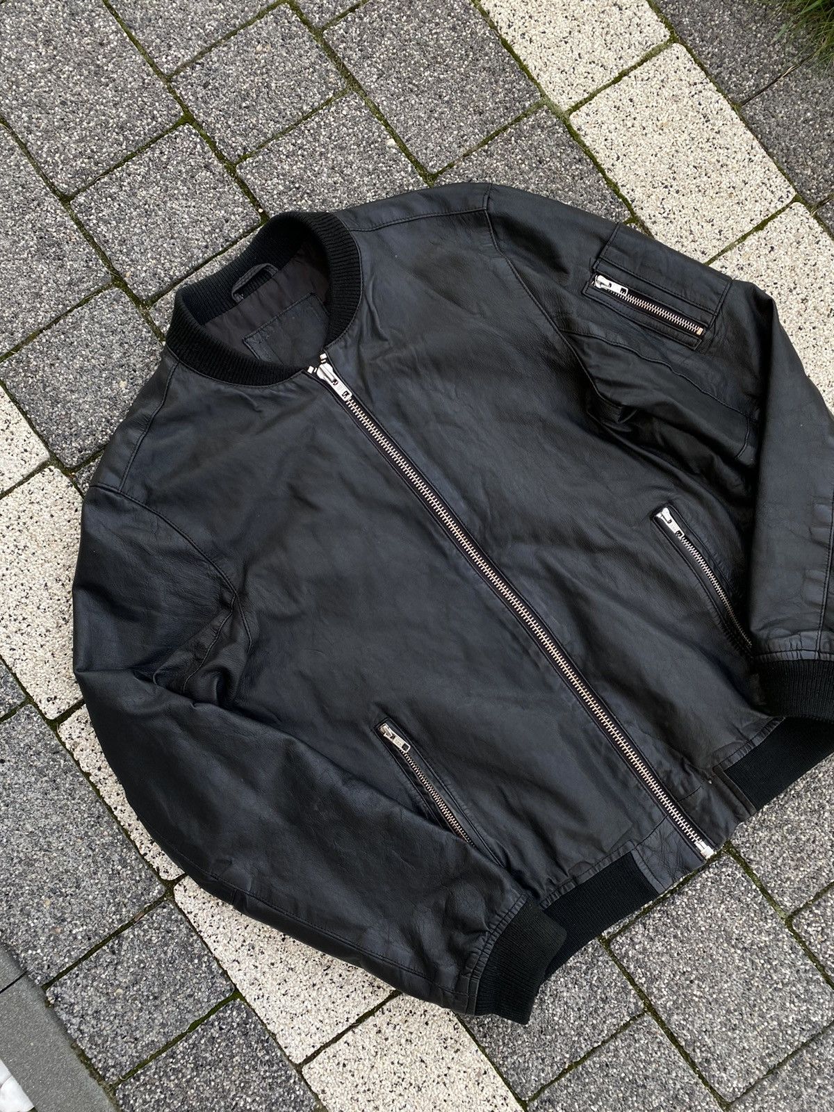 Vintage Italian vintage leather bomber jacket Size US M / EU 48-50 / 2 - 2 Thumbnail