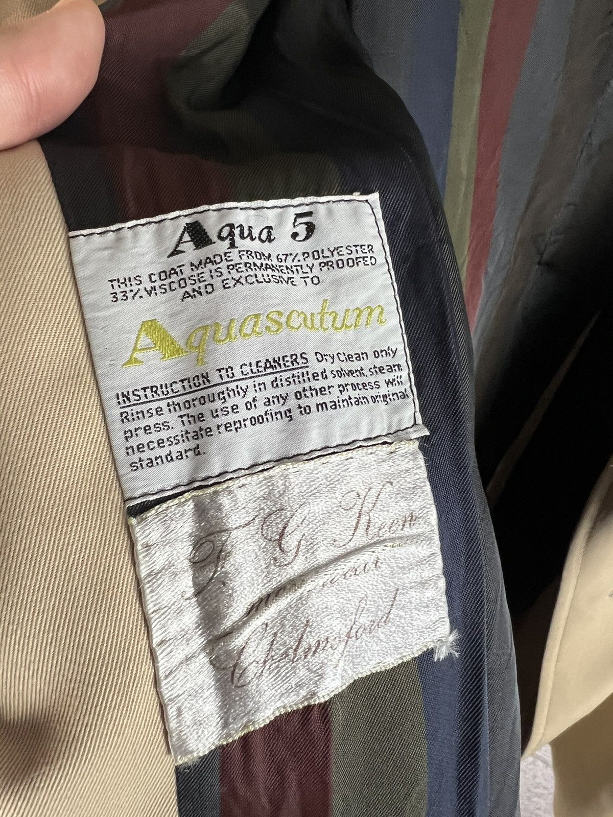 Aquascutum Aquascutum England Aqua 5 viscose trench coat Size US L / EU 52-54 / 3 - 3 Thumbnail