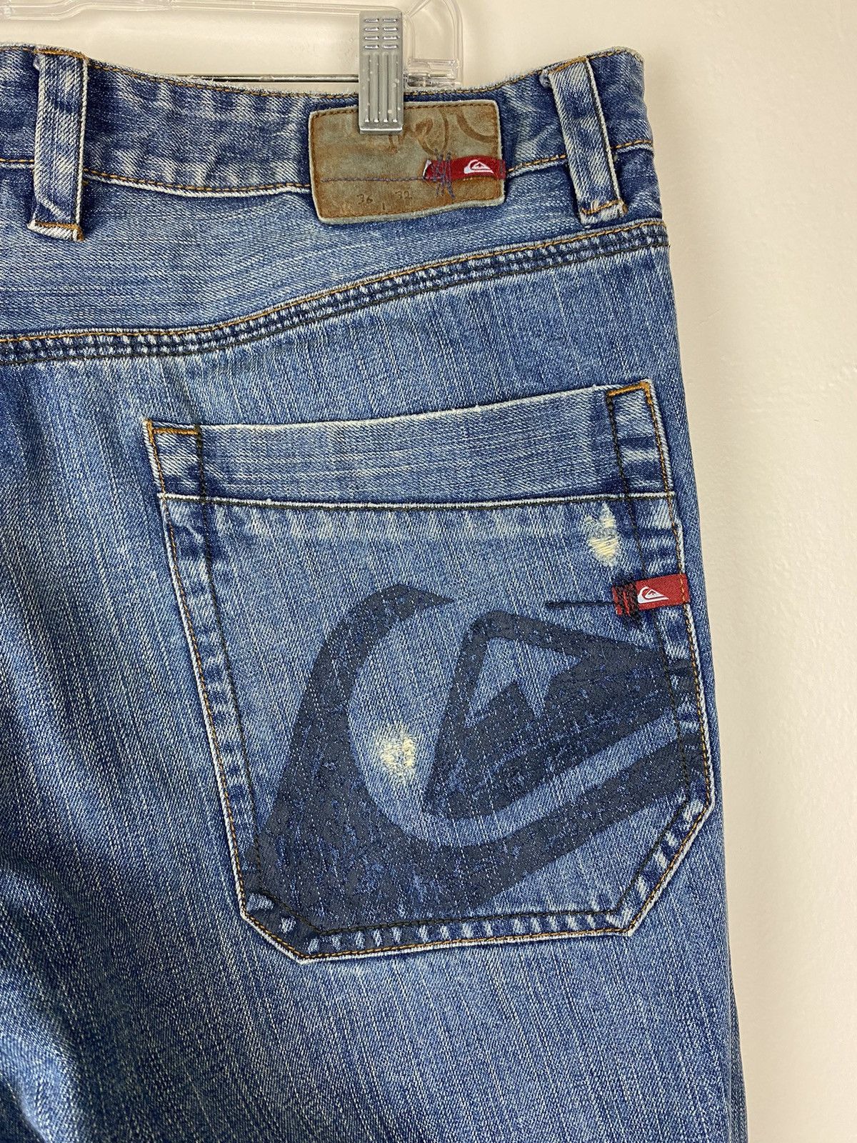 Quiksilver Vintage Quiksilver Denim Jeans Back Logo 90’s Surf Y2K Size US 36 / EU 52 - 10 Thumbnail