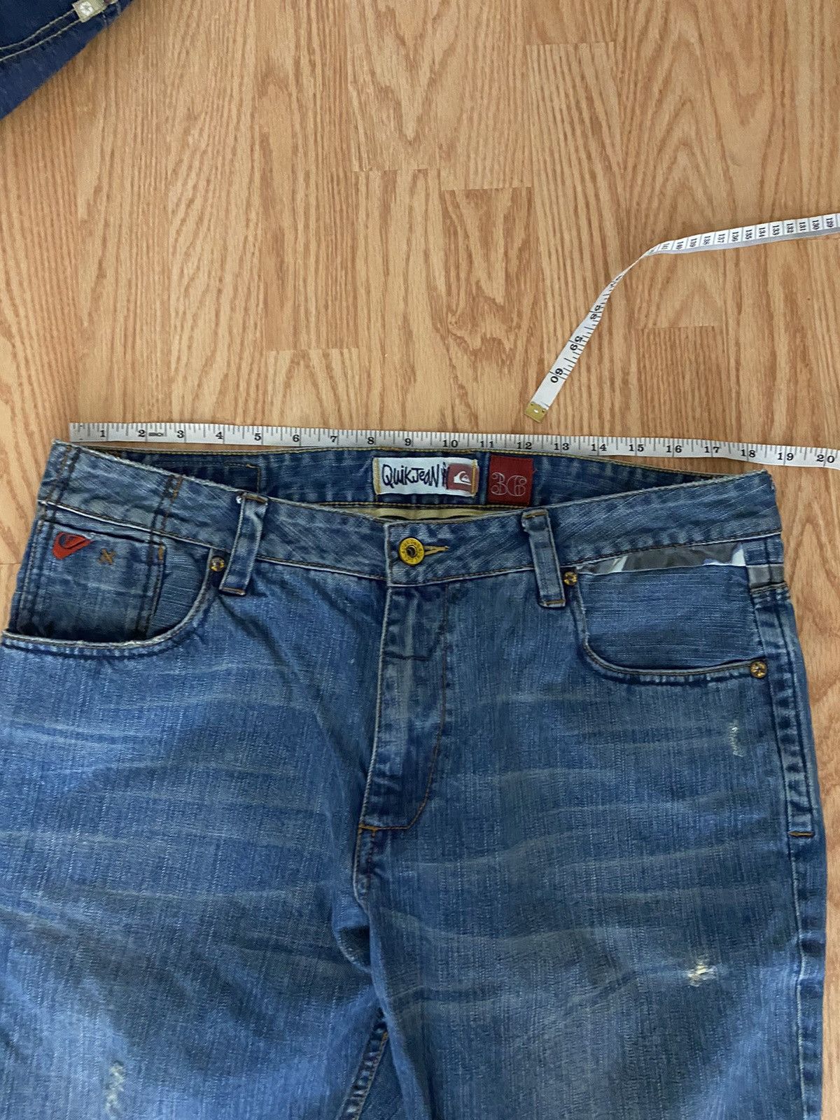 Quiksilver Vintage Quiksilver Denim Jeans Back Logo 90’s Surf Y2K Size US 36 / EU 52 - 15 Thumbnail