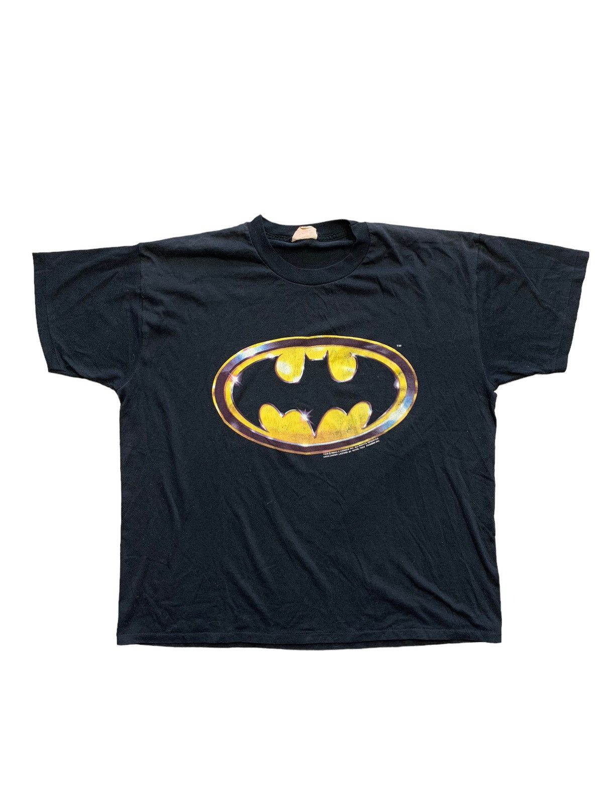 T-shirt Batman Vintage Ultra Rare 1989 - Taille L, Vert Vif, Collector Pour Fans