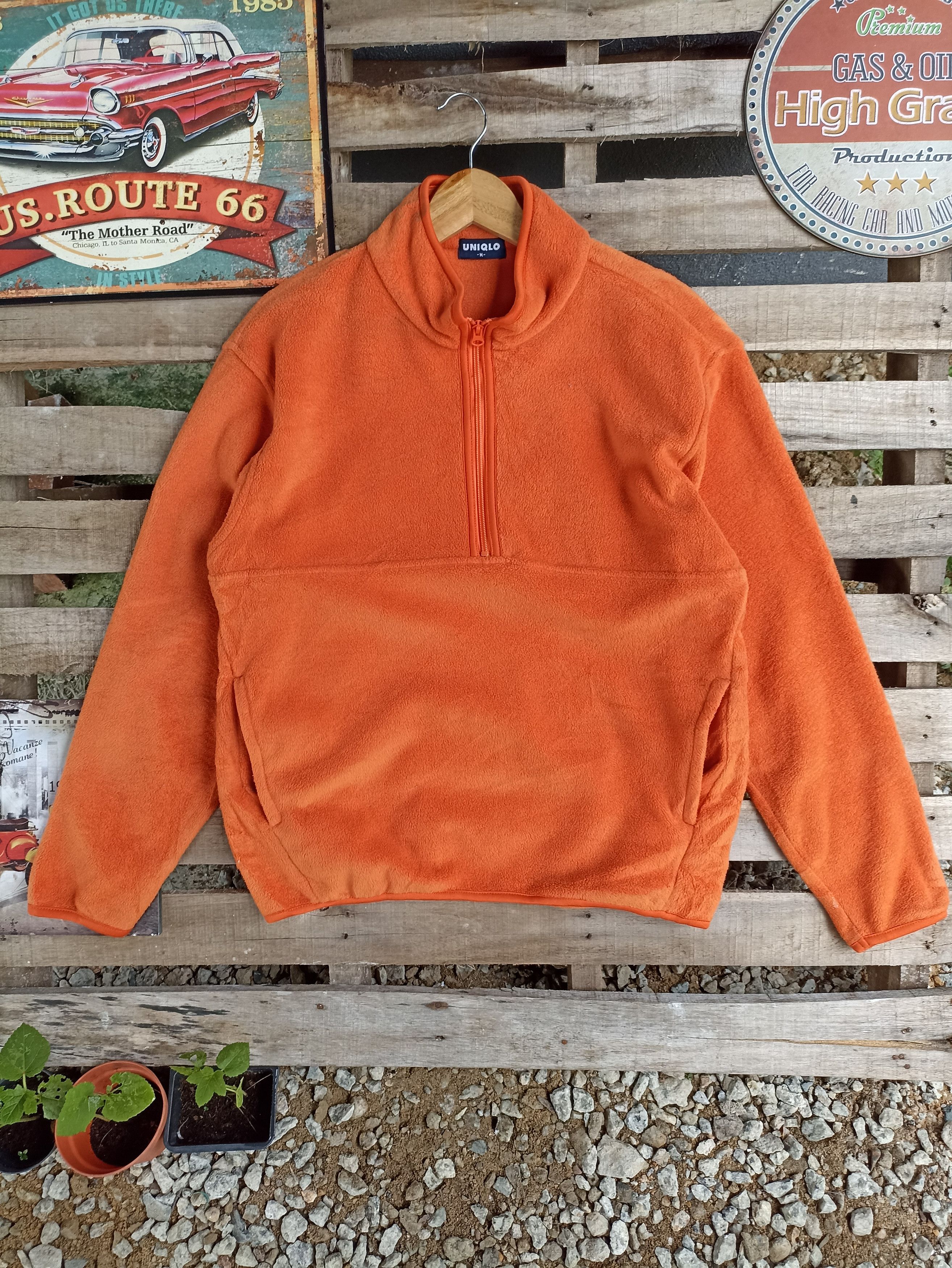 Uniqlo × Vintage Vintage Uniqlo Fleece Plain Half Zipper Size US M / EU 48-50 / 2 - 1 Thumbnail