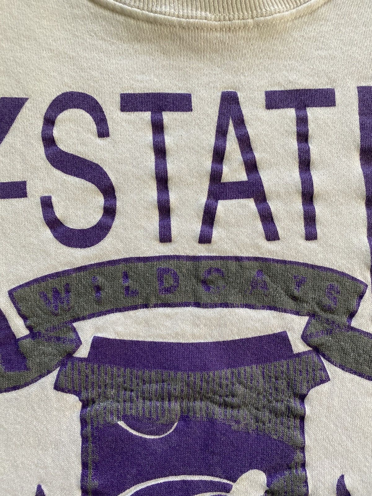 NCAA Vintage 80s Kansas State Wildcats Raglan Crewneck Sweatshirt Size US L / EU 52-54 / 3 - 9 Thumbnail