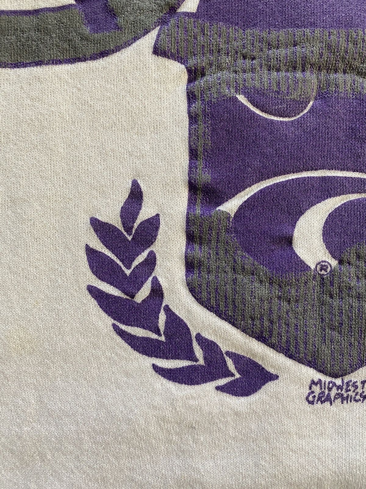 NCAA Vintage 80s Kansas State Wildcats Raglan Crewneck Sweatshirt Size US L / EU 52-54 / 3 - 11 Thumbnail