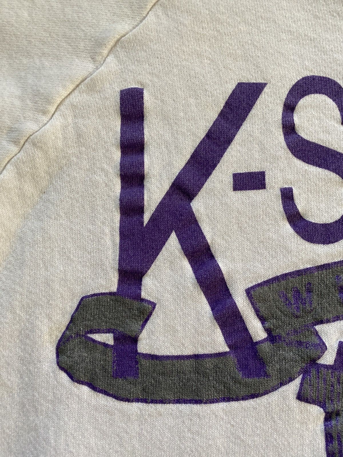 NCAA Vintage 80s Kansas State Wildcats Raglan Crewneck Sweatshirt Size US L / EU 52-54 / 3 - 8 Thumbnail