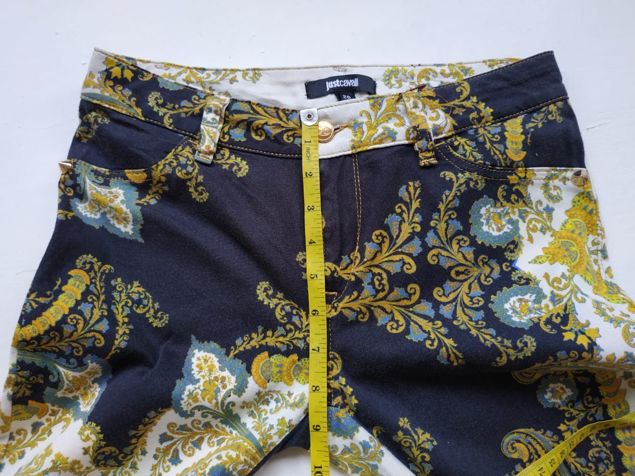 Just Cavalli Fit 28 to 29, Just Cavalli Paisley Stretch Pants Size 29" - 14 Thumbnail