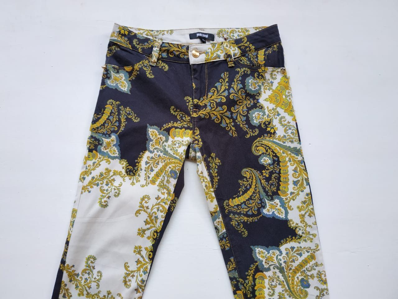 Just Cavalli Fit 28 to 29, Just Cavalli Paisley Stretch Pants Size 29" - 4 Thumbnail