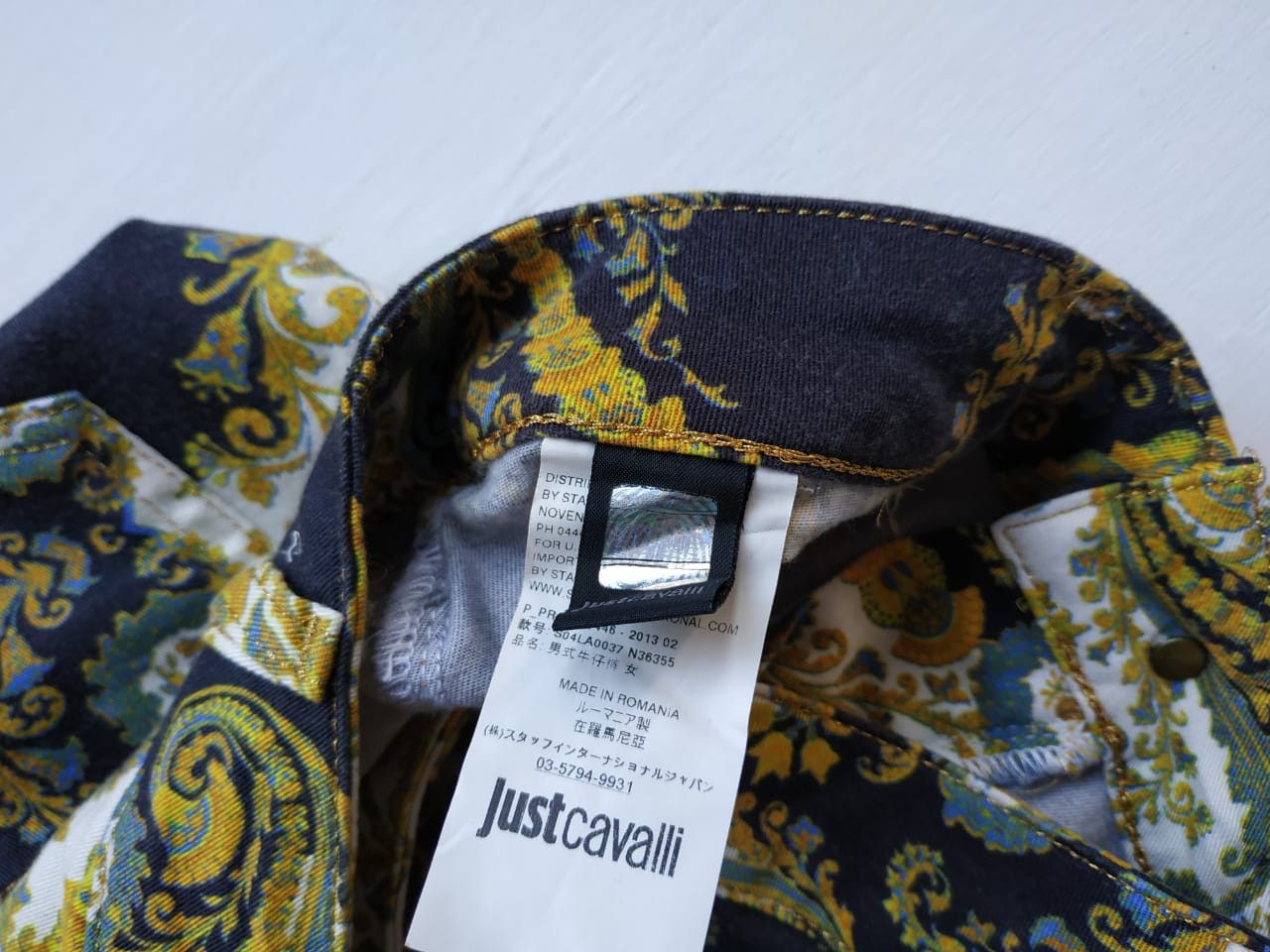 Just Cavalli Fit 28 to 29, Just Cavalli Paisley Stretch Pants Size 29" - 3 Thumbnail