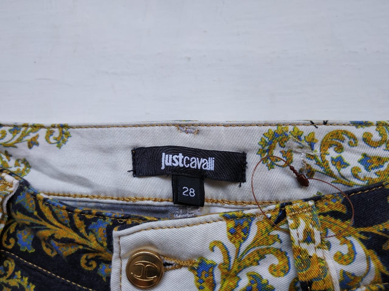 Just Cavalli Fit 28 to 29, Just Cavalli Paisley Stretch Pants Size 29" - 5 Thumbnail