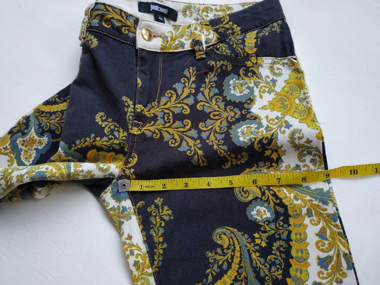 Just Cavalli Fit 28 to 29, Just Cavalli Paisley Stretch Pants Size 29" - 11 Thumbnail
