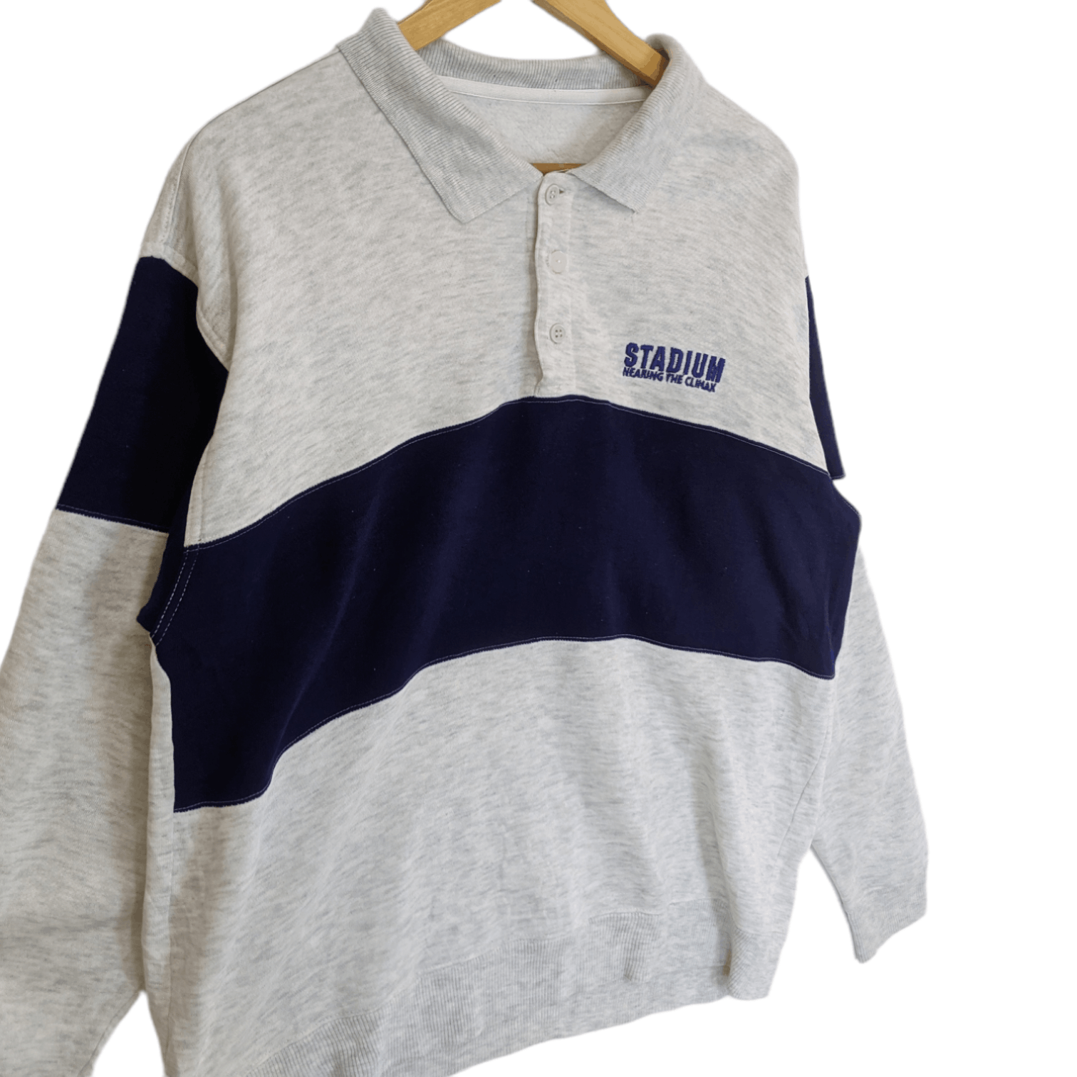 Japanese Brand Vintage STADIUM Sportswear Polo Jumper Sweatshirt Size US L / EU 52-54 / 3 - 3 Thumbnail
