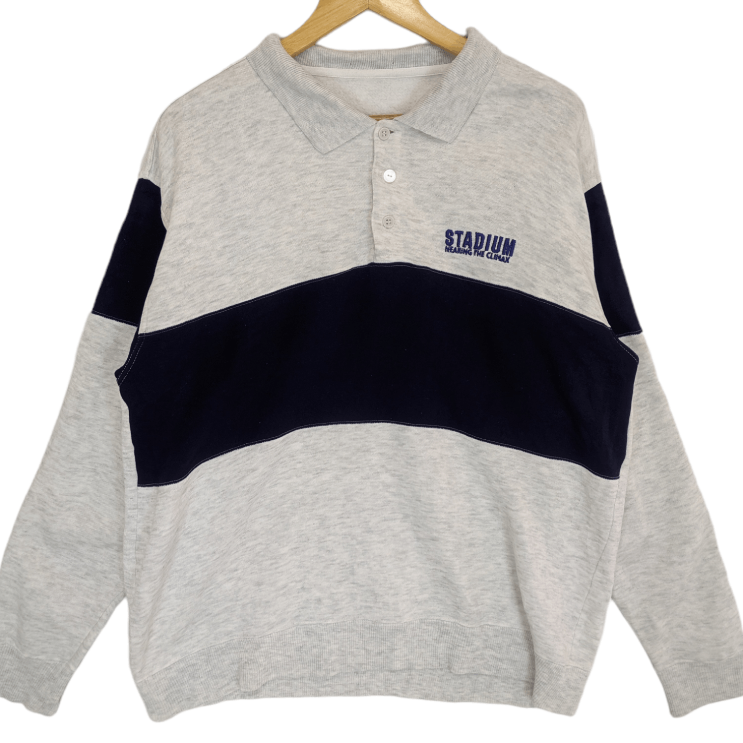 Japanese Brand Vintage STADIUM Sportswear Polo Jumper Sweatshirt Size US L / EU 52-54 / 3 - 2 Thumbnail