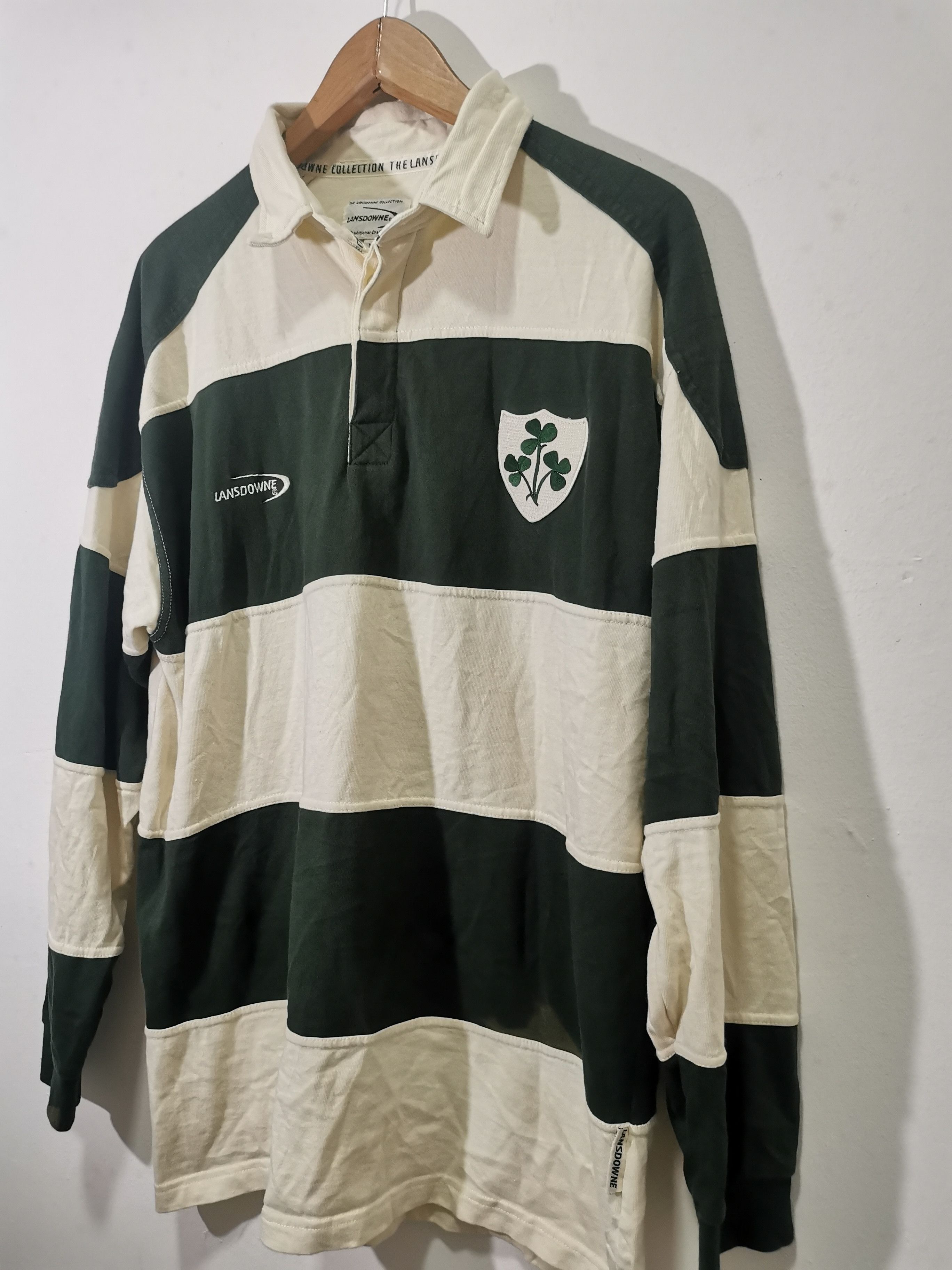 Vintage Vintage Lansdowne Ireland Stripe Rugby Shirt Size US XL / EU 56 / 4 - 3 Thumbnail