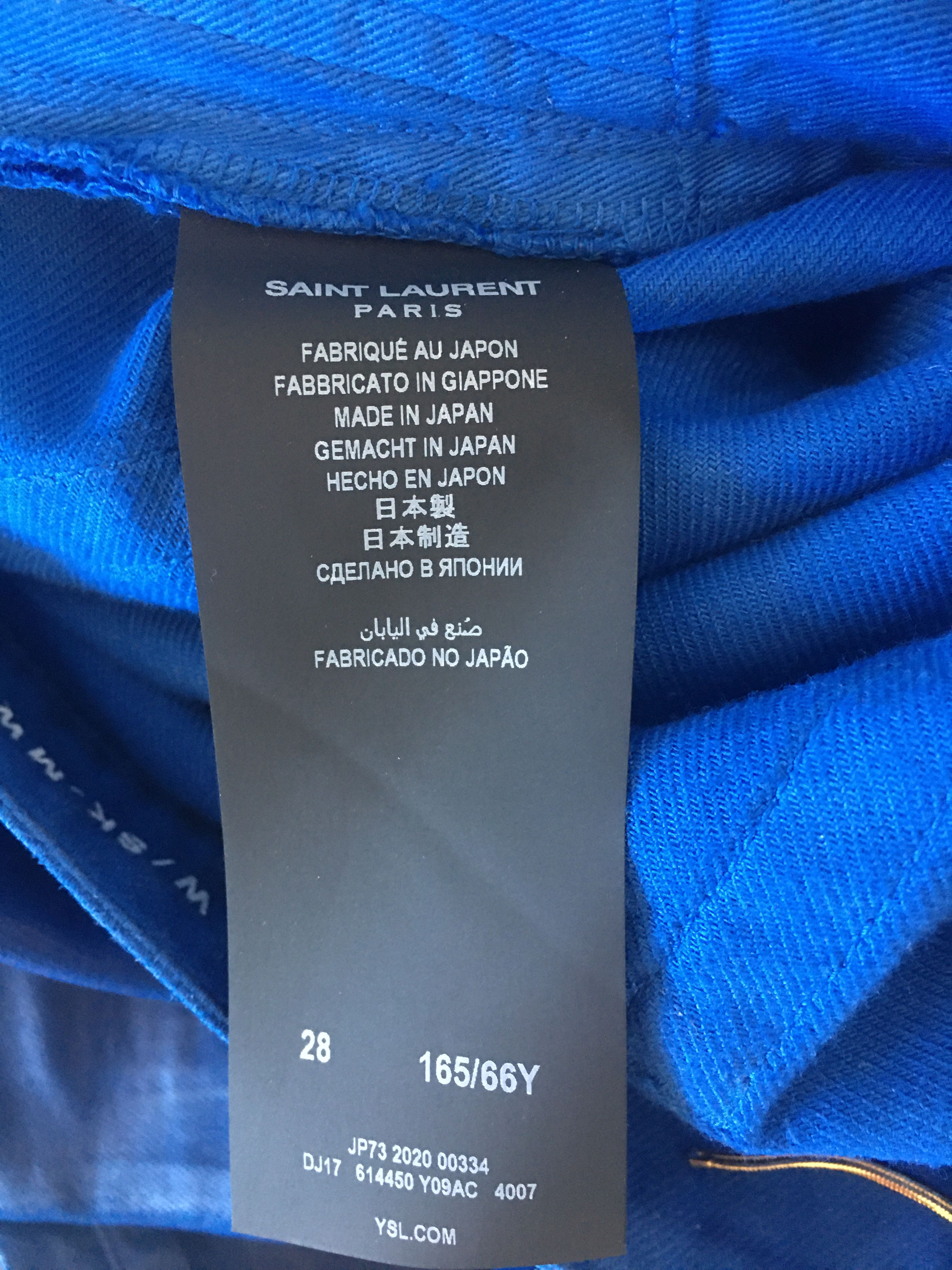 Saint Laurent Paris FW'20 Jean Vinyl Denim Size 28" / US 6 / IT 42 - 7 Thumbnail
