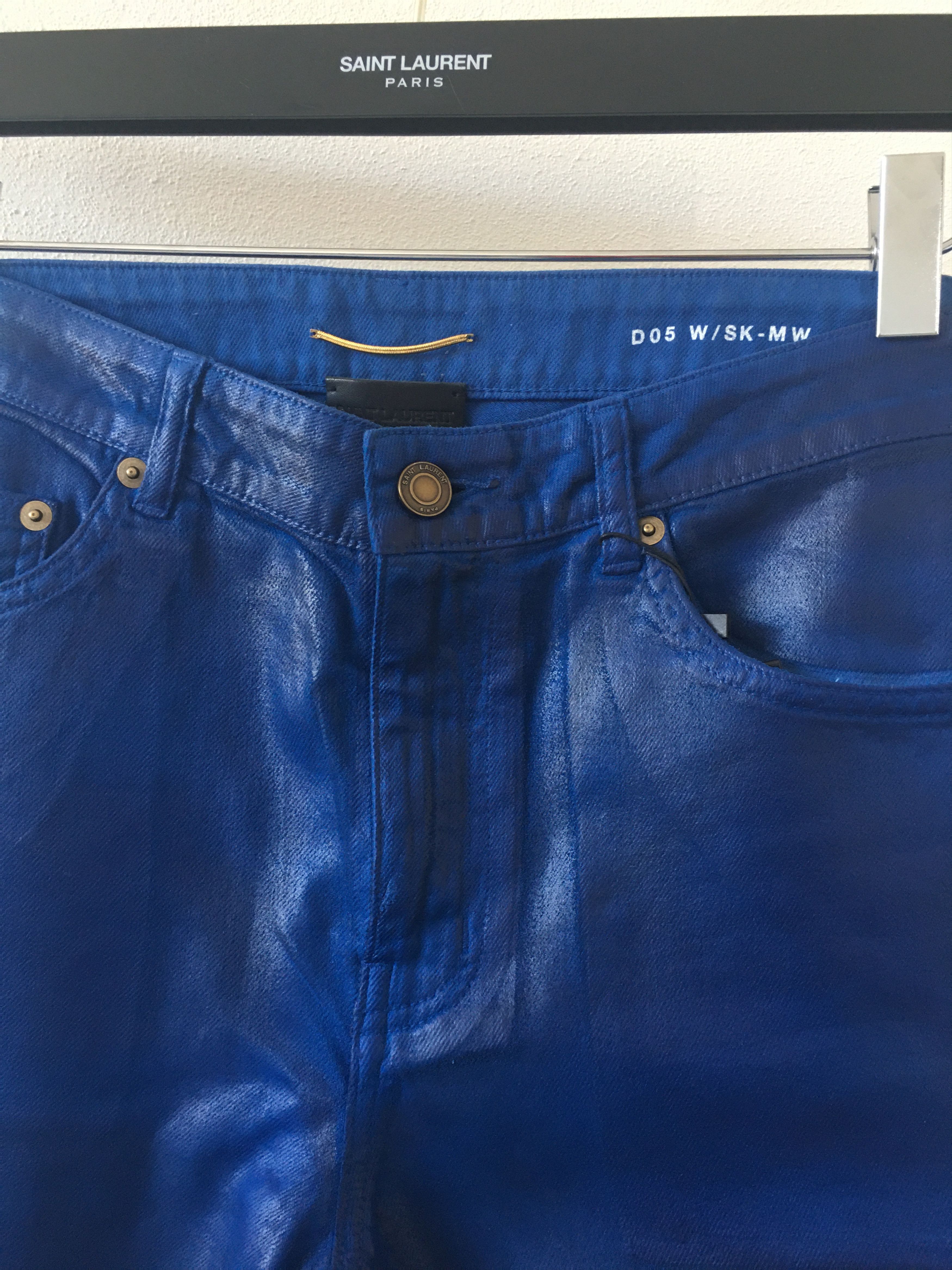 Saint Laurent Paris FW'20 Jean Vinyl Denim Size 28" / US 6 / IT 42 - 3 Thumbnail