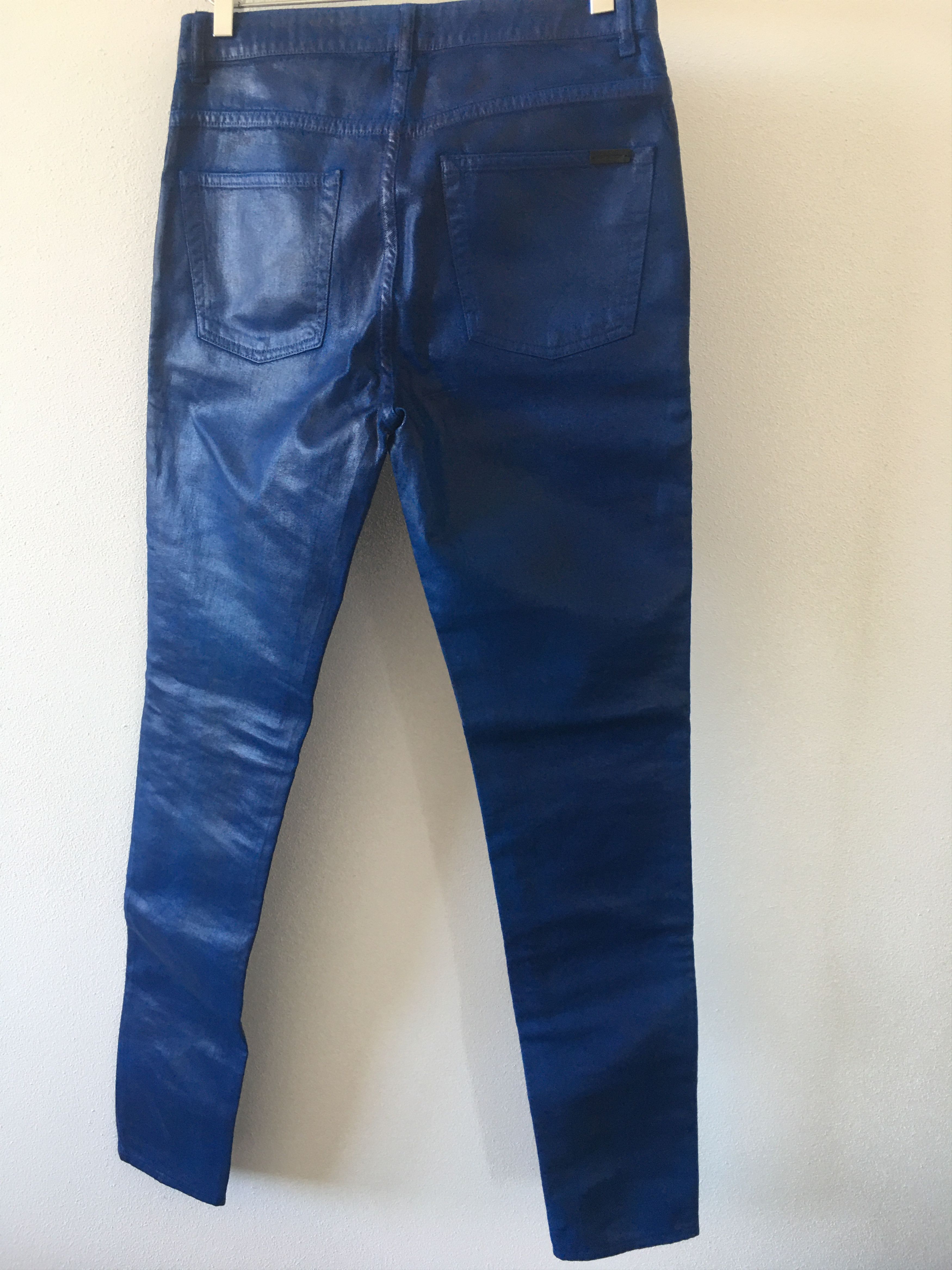 Saint Laurent Paris FW'20 Jean Vinyl Denim Size 28" / US 6 / IT 42 - 2 Thumbnail