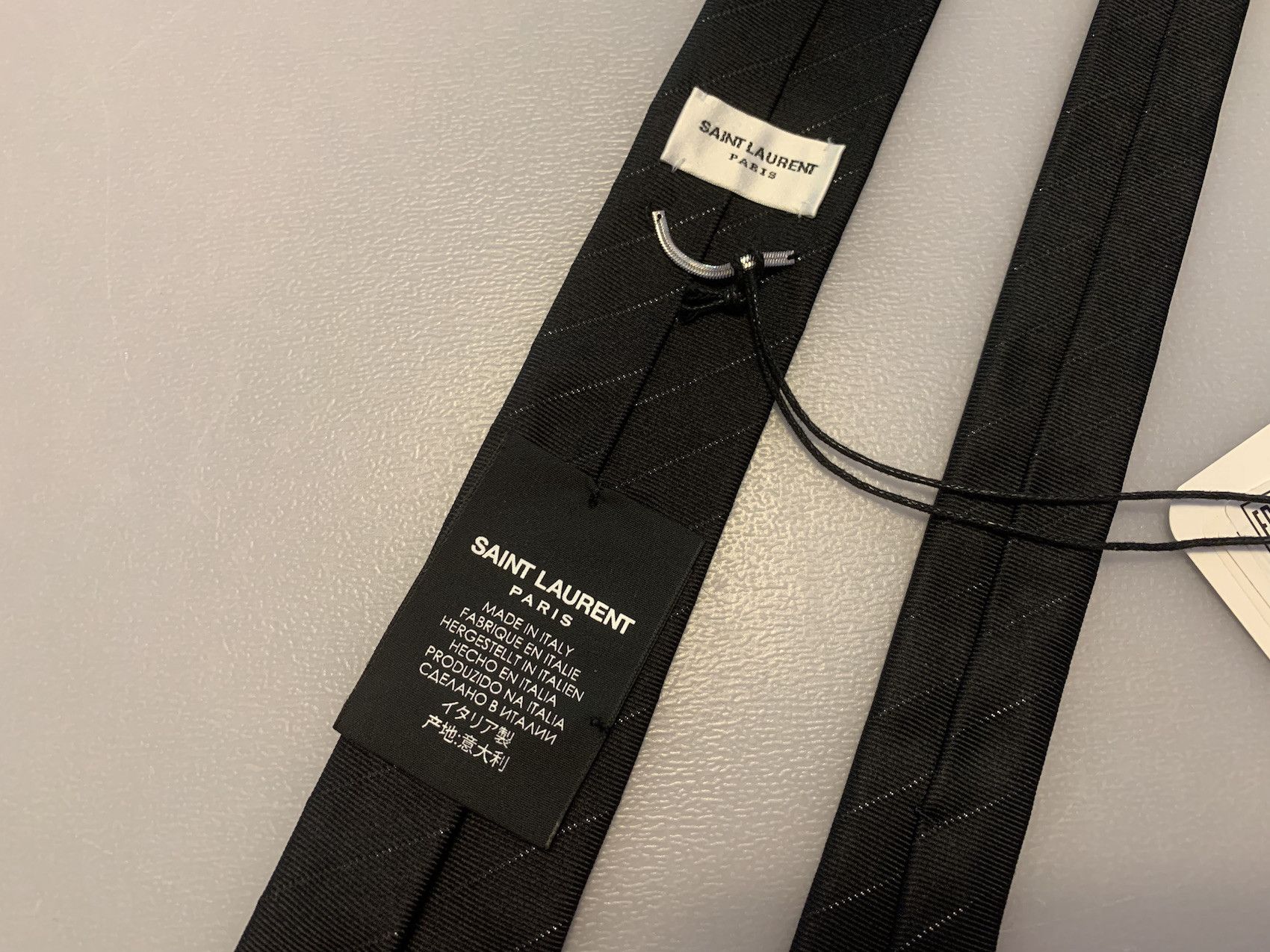 Saint Laurent Paris SS'19 Tie Pin Stripes Size ONE SIZE - 3 Thumbnail