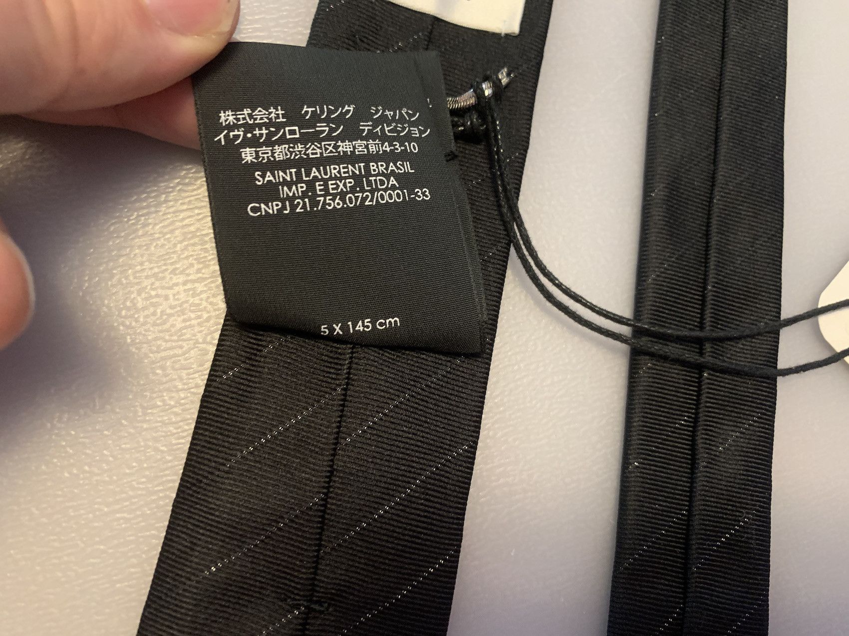 Saint Laurent Paris SS'19 Tie Pin Stripes Size ONE SIZE - 5 Thumbnail