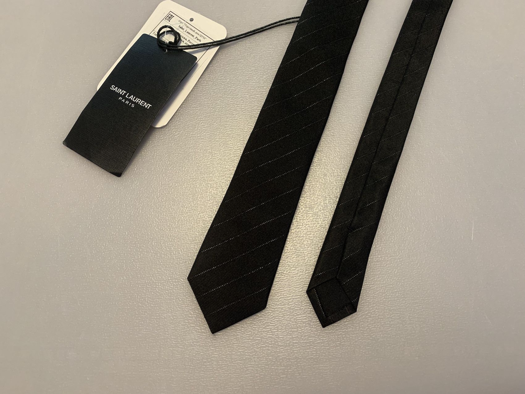 Saint Laurent Paris SS'19 Tie Pin Stripes Size ONE SIZE - 1 Thumbnail