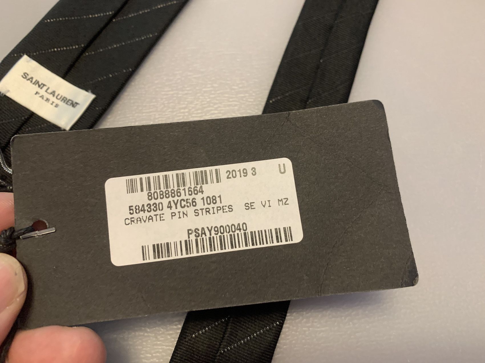 Saint Laurent Paris SS'19 Tie Pin Stripes Size ONE SIZE - 2 Thumbnail