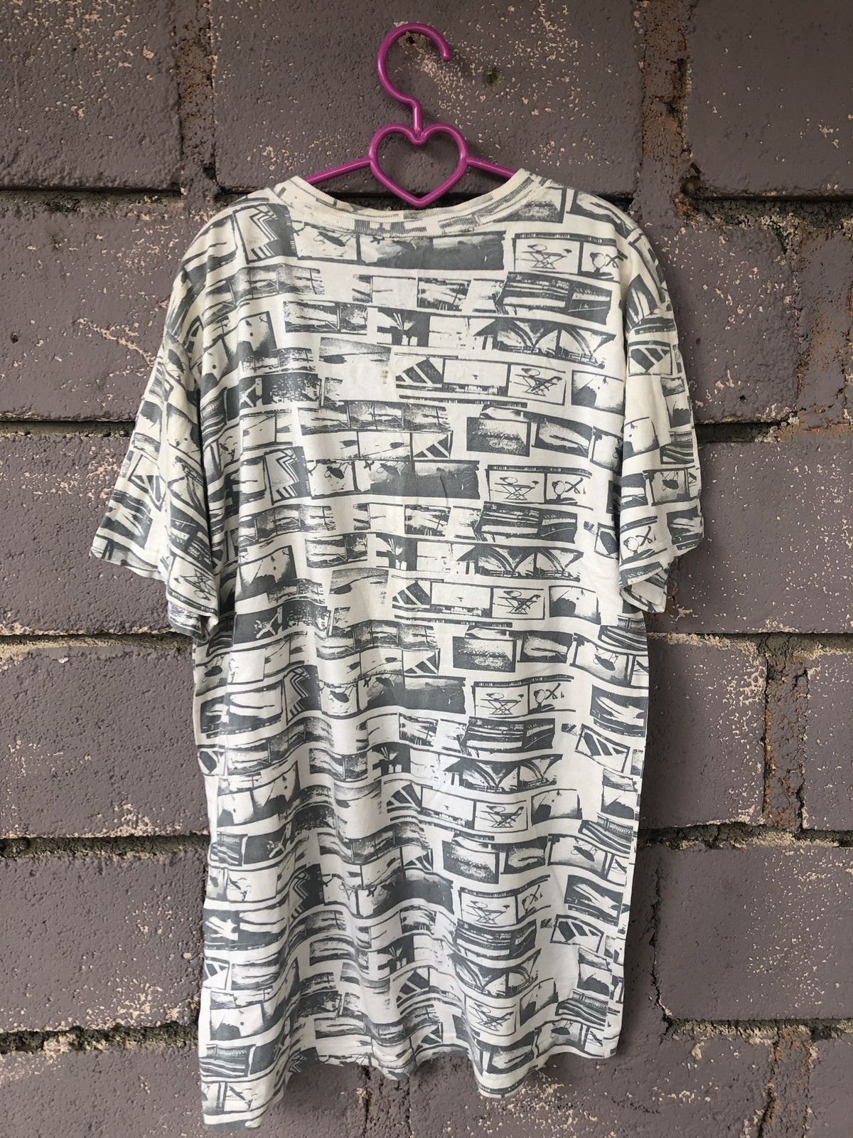 Adidas Rare 90s Vintage Adidas Full Print Shirt Size US S / EU 44-46 / 1 - 4 Thumbnail