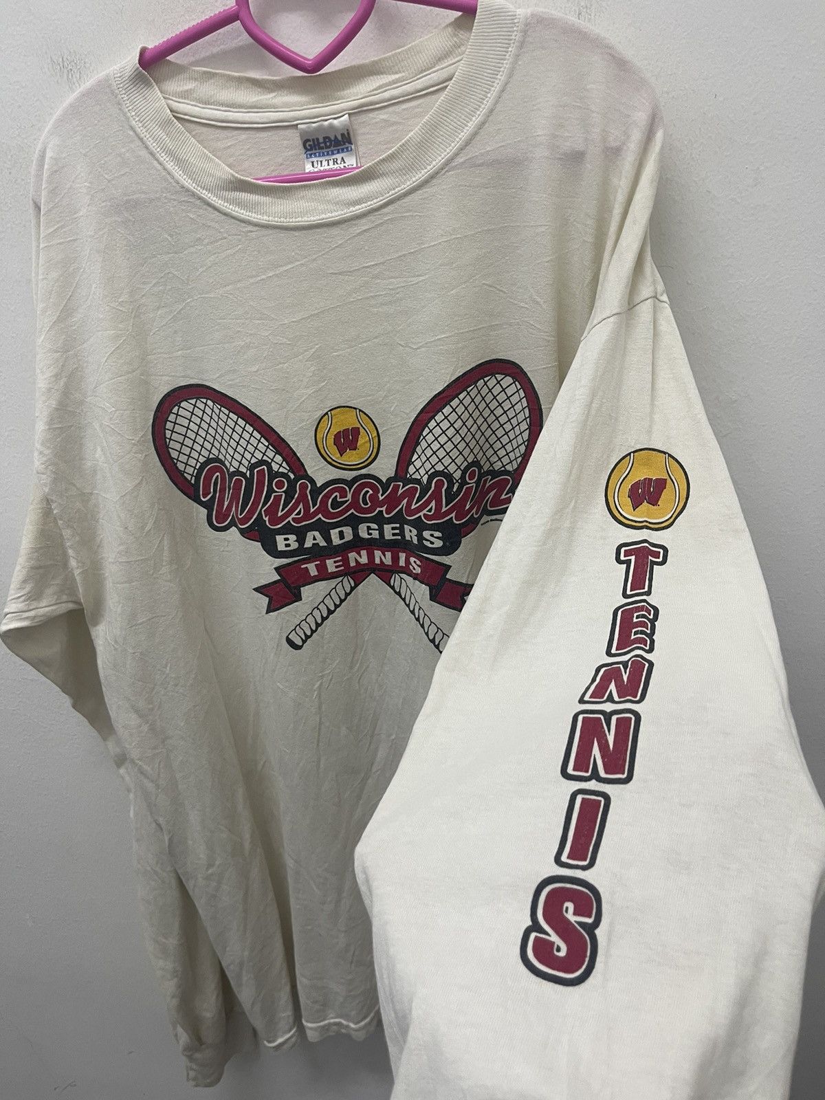 Vintage Rare Vintage WISCONSIN Badgers Tennis Size US L / EU 52-54 / 3 - 4 Thumbnail