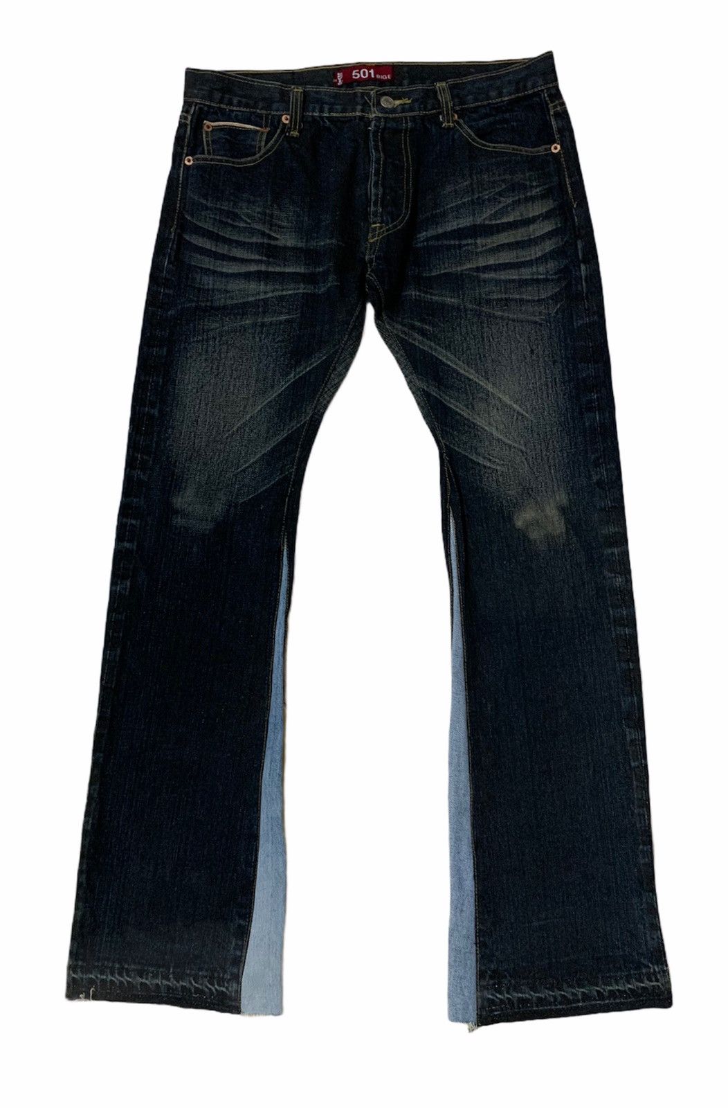 If Six Was Nine × Levi's Vintage Clothing × Vintage 🔥 Flare Jeans Levis 501 Redline Release Hem Pants Size US 32 / EU 48 - 1 Thumbnail