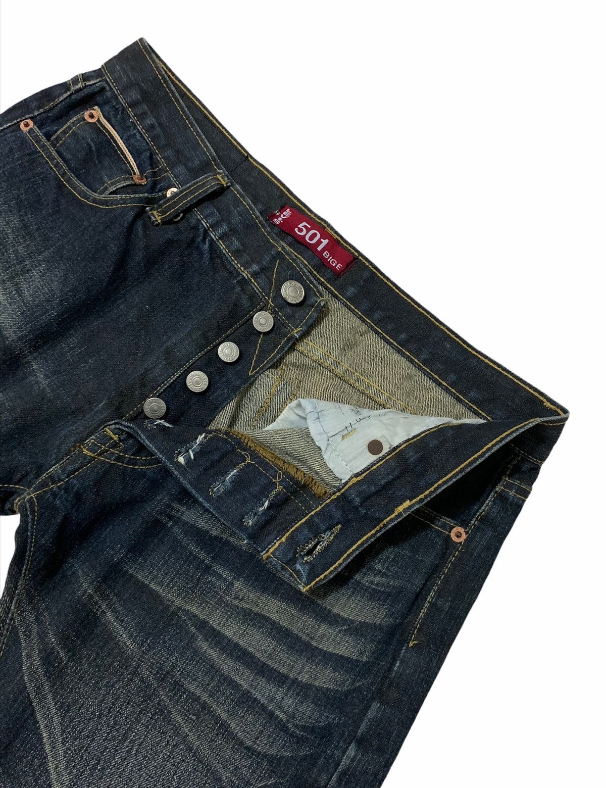 If Six Was Nine × Levi's Vintage Clothing × Vintage 🔥 Flare Jeans Levis 501 Redline Release Hem Pants Size US 32 / EU 48 - 5 Thumbnail
