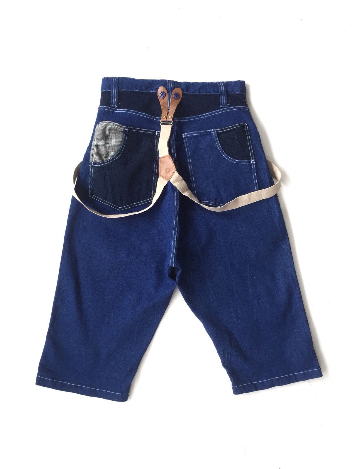 Indigo Chip Clic Indigo GOA Style Denim Suspender Cropped Pants Size US 32 / EU 48 - 5 Thumbnail