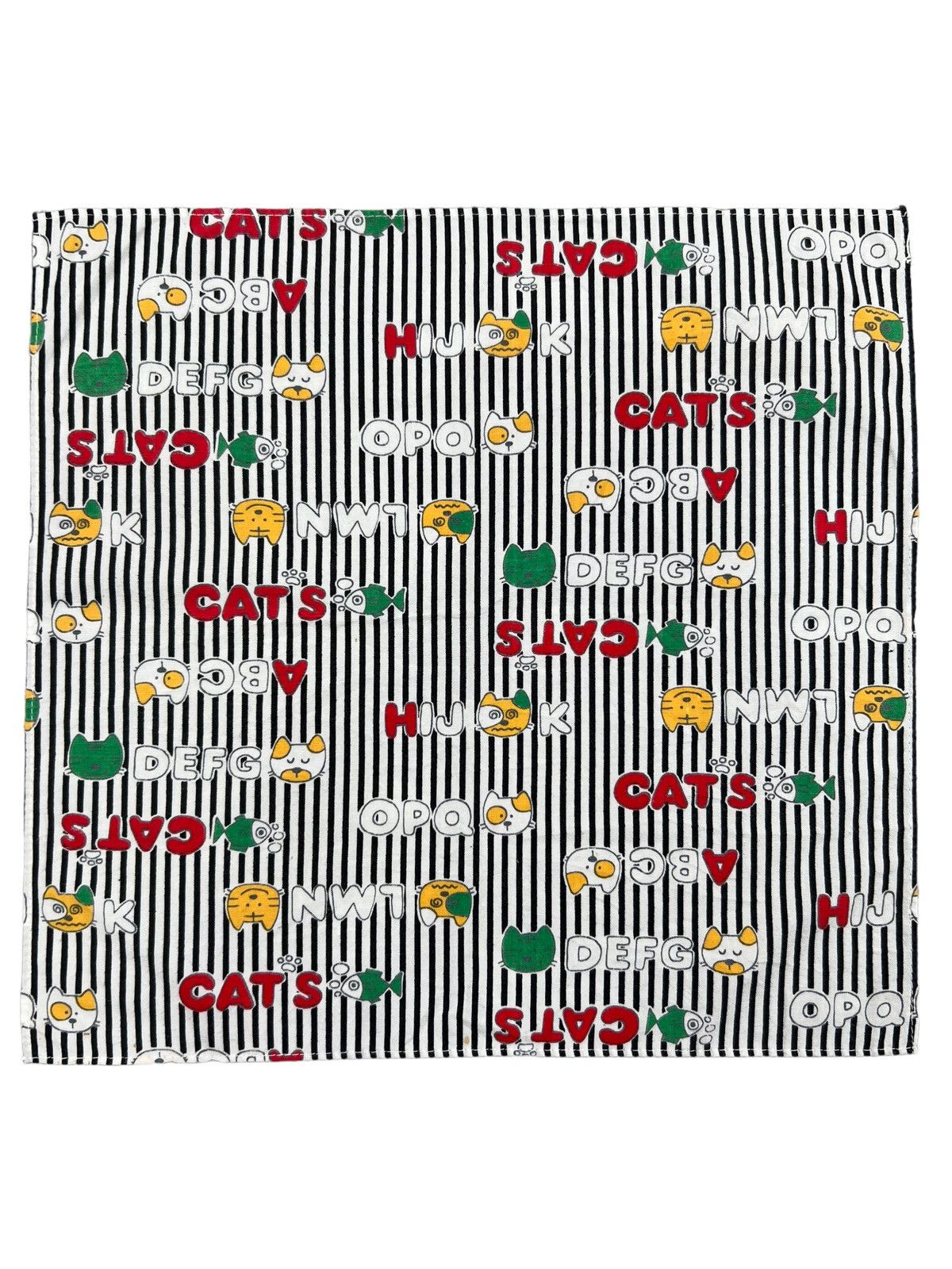 Cats ABC Handkerchief Neckerchief Bandana Pocketsquare