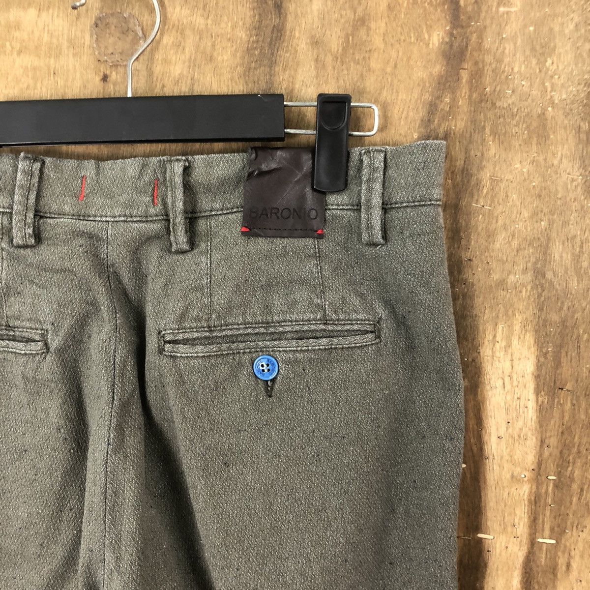 Vintage Baronio italian designer Grey Casual pants #6307 Size US 31 - 12 Thumbnail