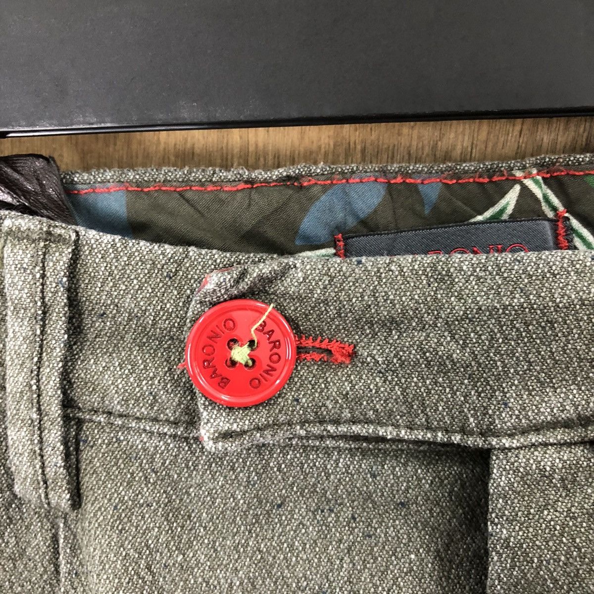 Vintage Baronio italian designer Grey Casual pants #6307 Size US 31 - 6 Thumbnail