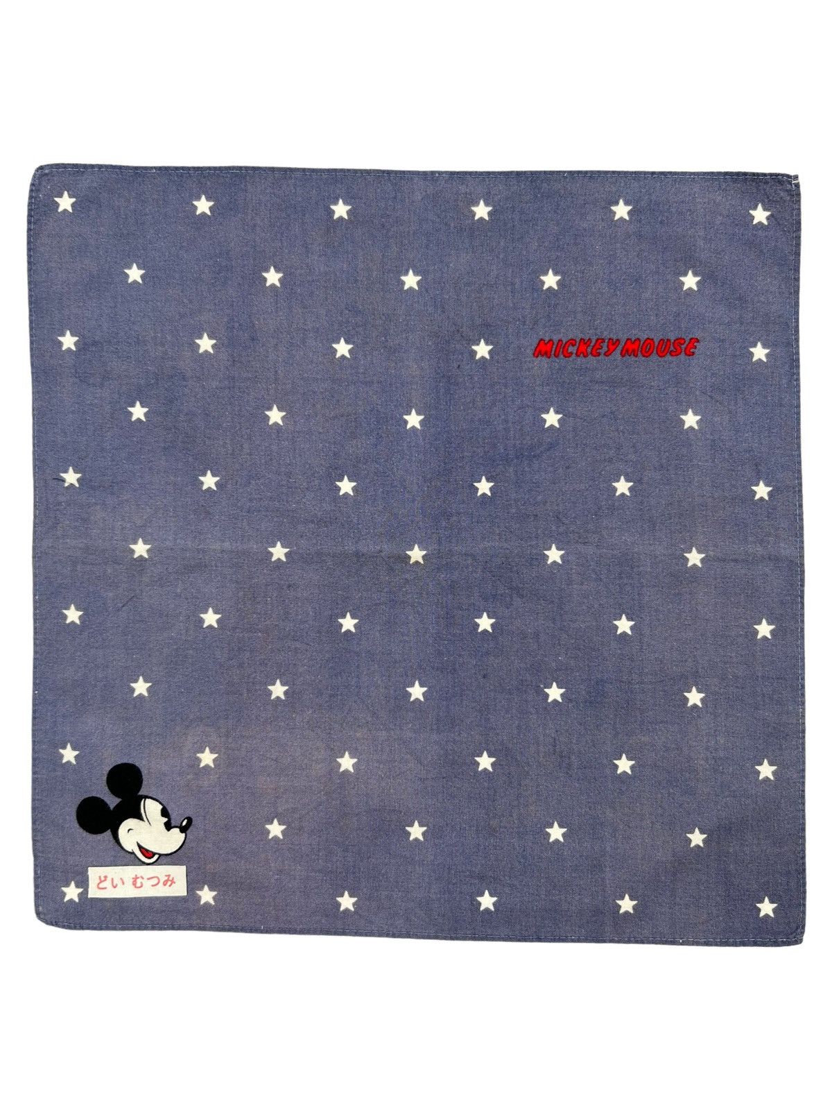 Japanese Brand Mickey Mouse Handkerchief Neckerchief Bandana Pocketsquare Size ONE SIZE - 1 Thumbnail