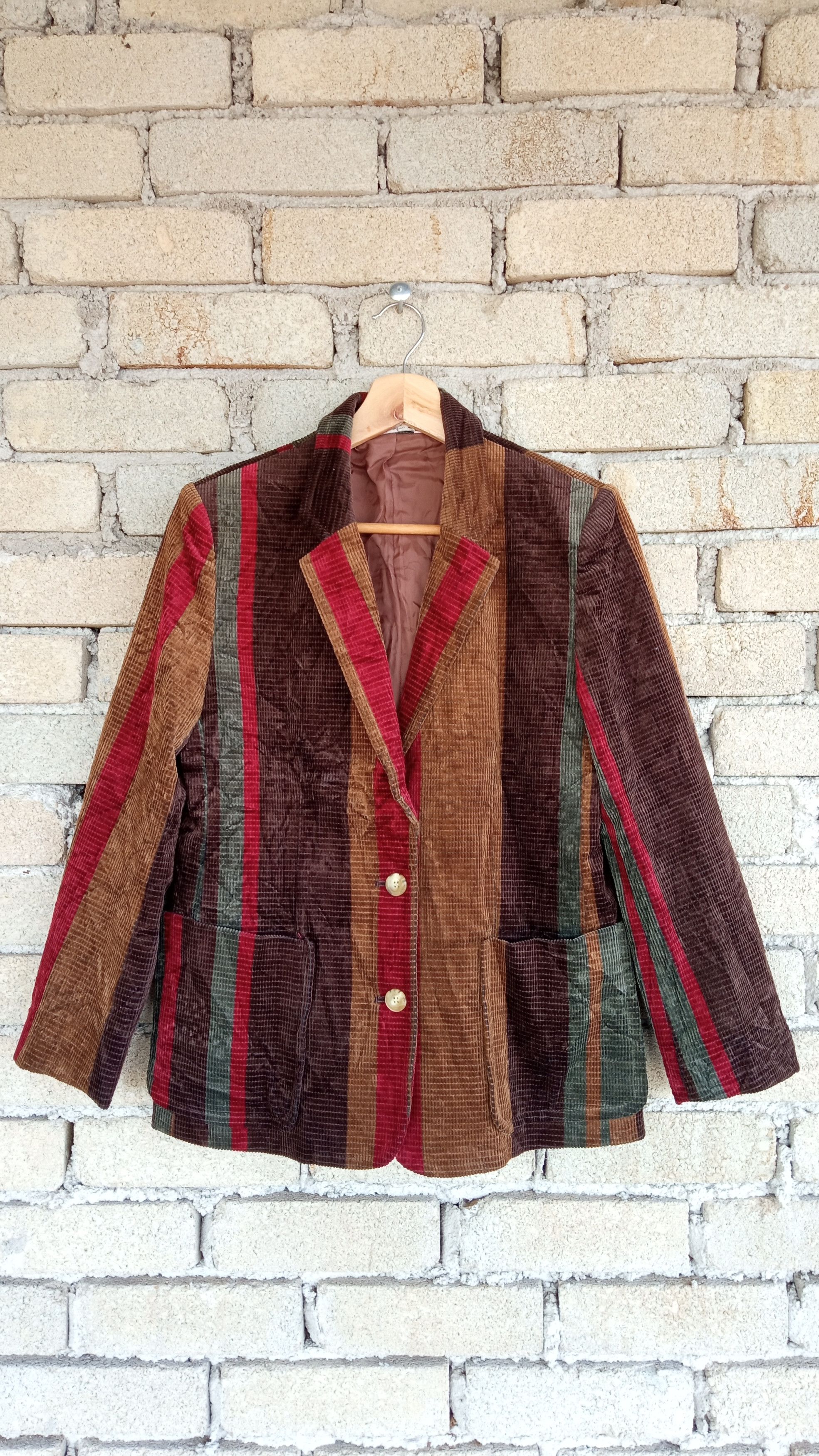 Japanese Brand × Vintage 🔥Vtg Chaleur Multicolour Psychedelic Style Blazer Jacket Size US S / EU 44-46 / 1 - 1 Thumbnail
