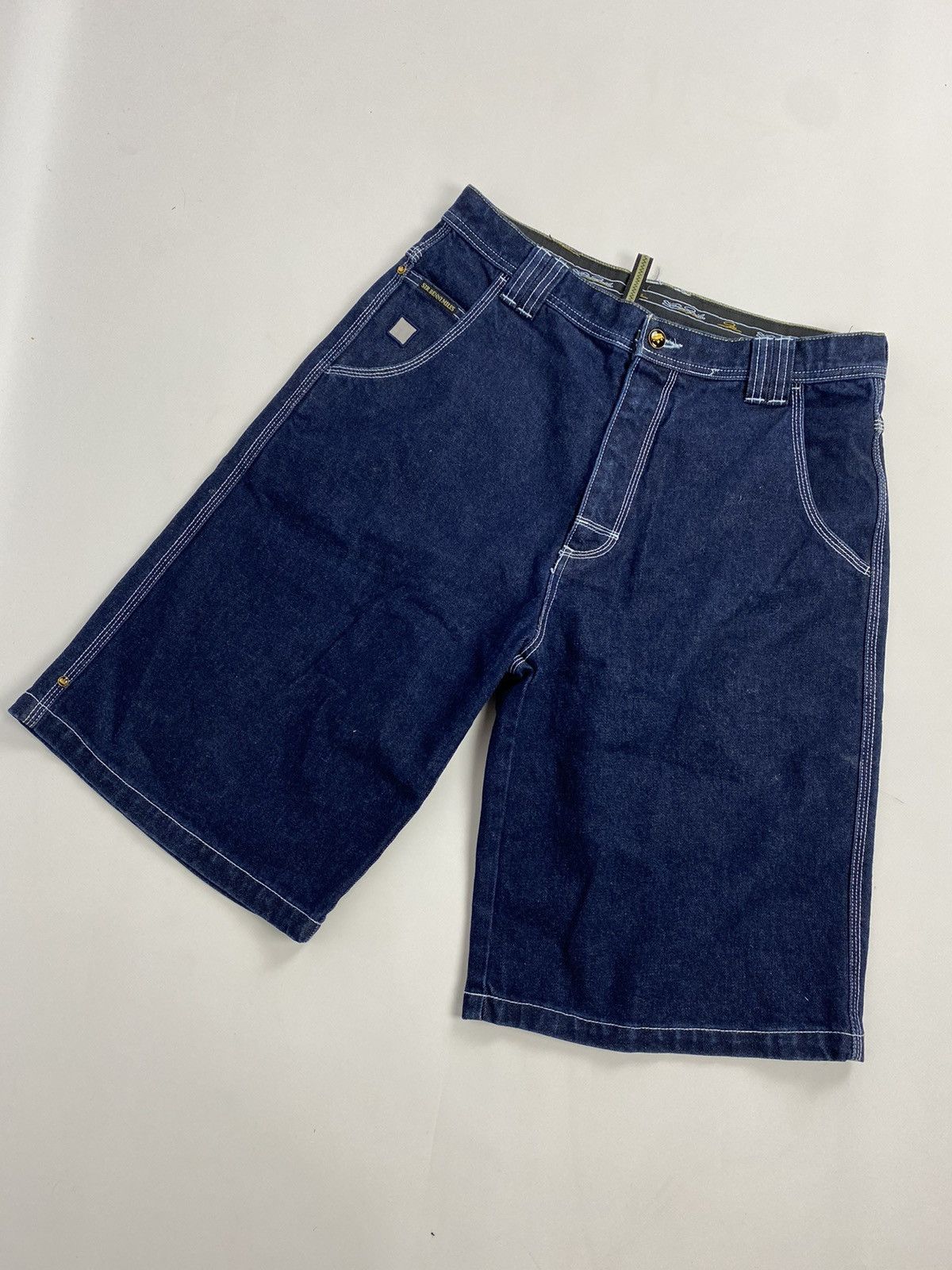 Japanese Brand × Rap Tees × Vintage Sir Benni Miles Baggy Fit denim Shorts Jeans Size US 33 - 2 Thumbnail