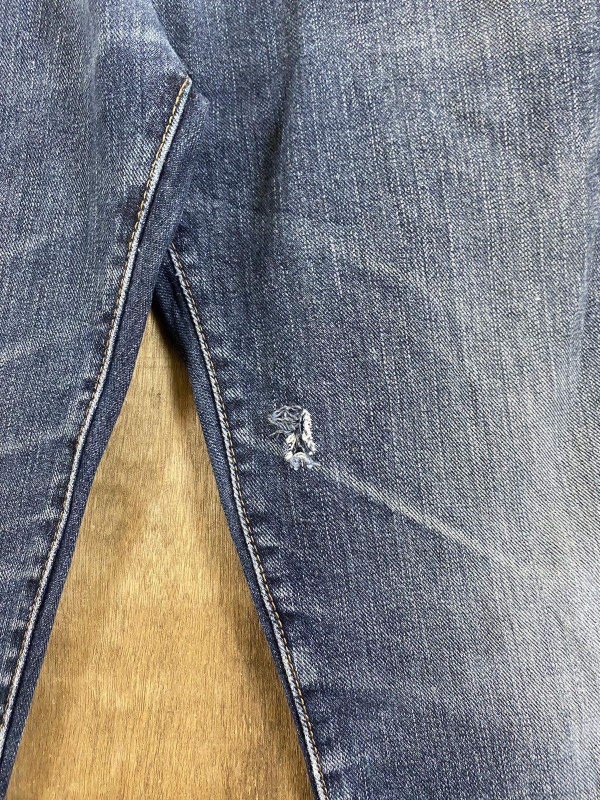 Japanese Brand DLS Japanese Brand Blue Distressed Denim Pants #BB554 Size US 30 / EU 46 - 6 Thumbnail