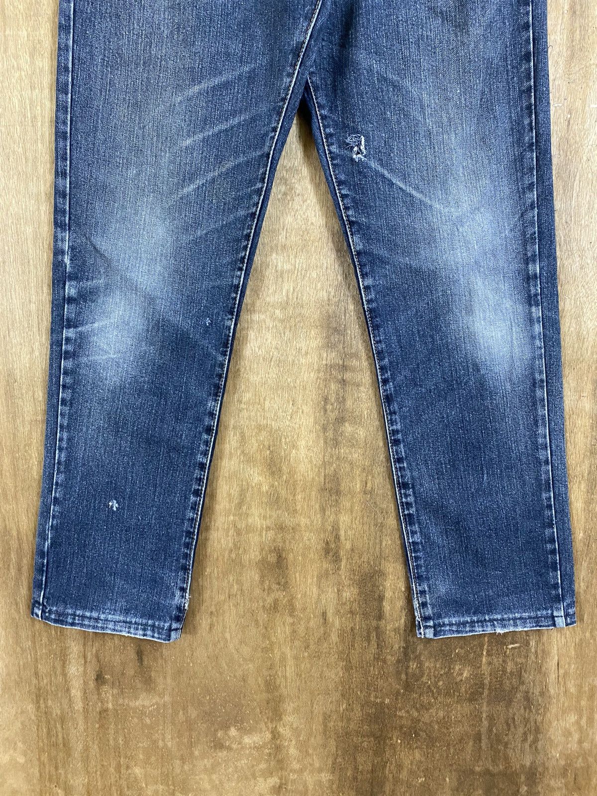Japanese Brand DLS Japanese Brand Blue Distressed Denim Pants #BB554 Size US 30 / EU 46 - 3 Thumbnail