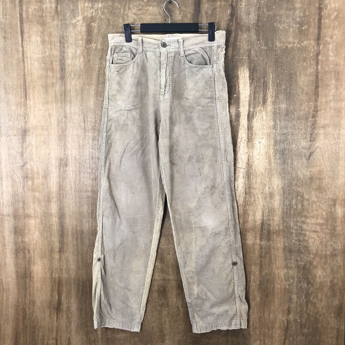 Japanese Brand × StraightFaded Cham Brede Nimes faded Brown Corduroi Casual Pants #6319 Size US 28 / EU 44 - 1 Thumbnail