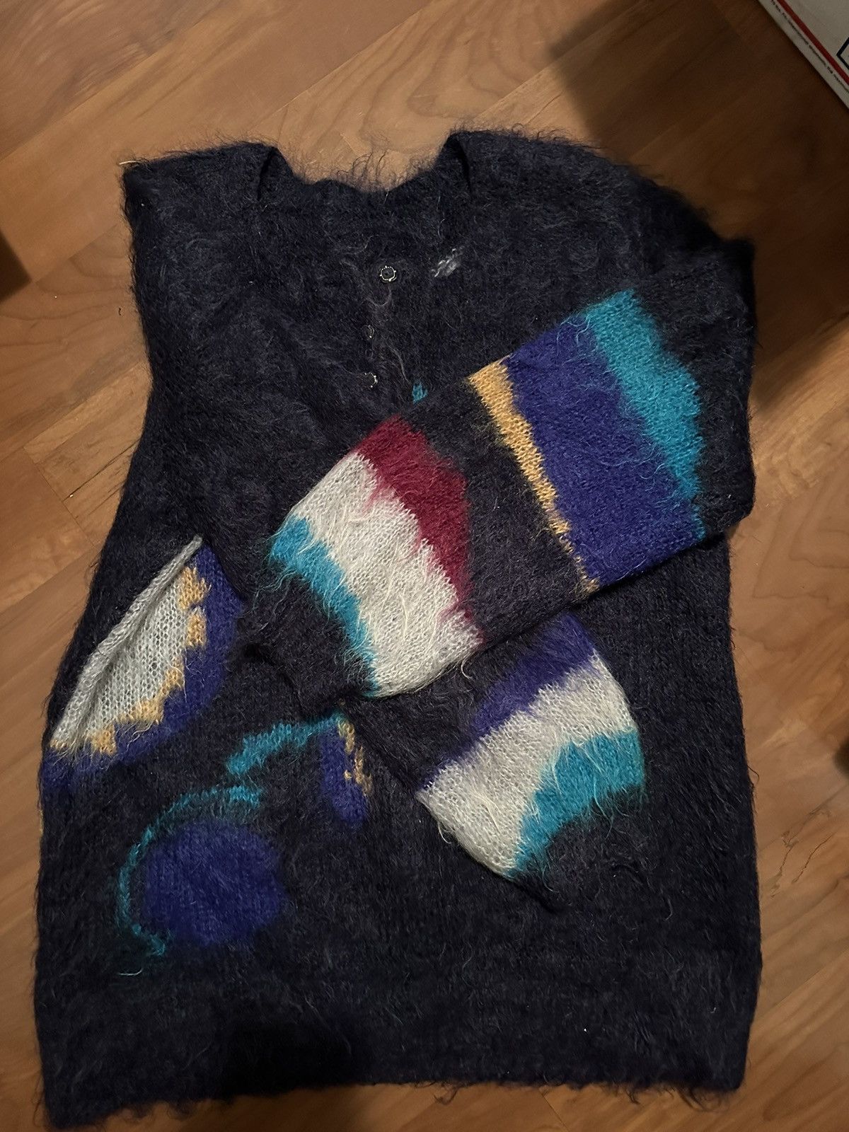 Japanese Brand RARE Vintage Italian mohair sweater cardigan Size US M / EU 48-50 / 2 - 5 Thumbnail