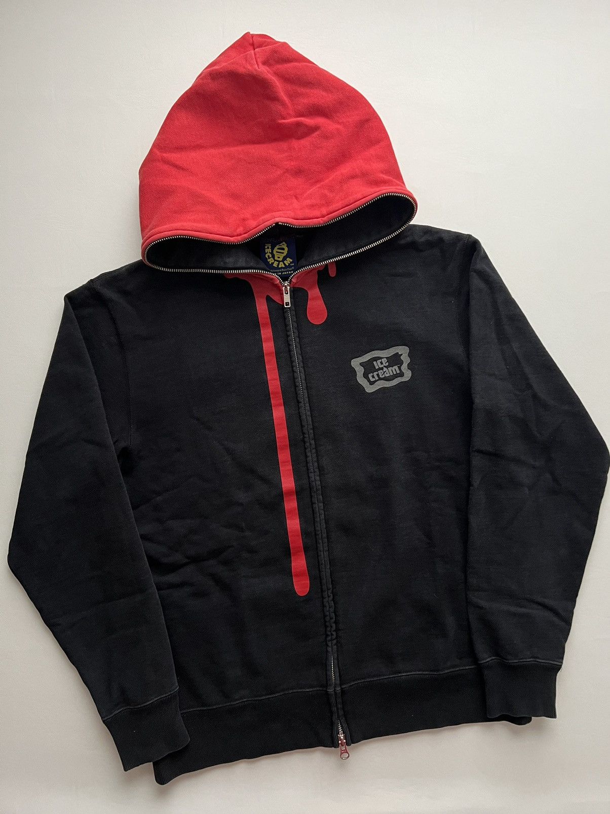 image of Billionaire Boys Club Season 11 Ice Cream Zozotown Drip Hoodie in Black, Men's (Size Large)