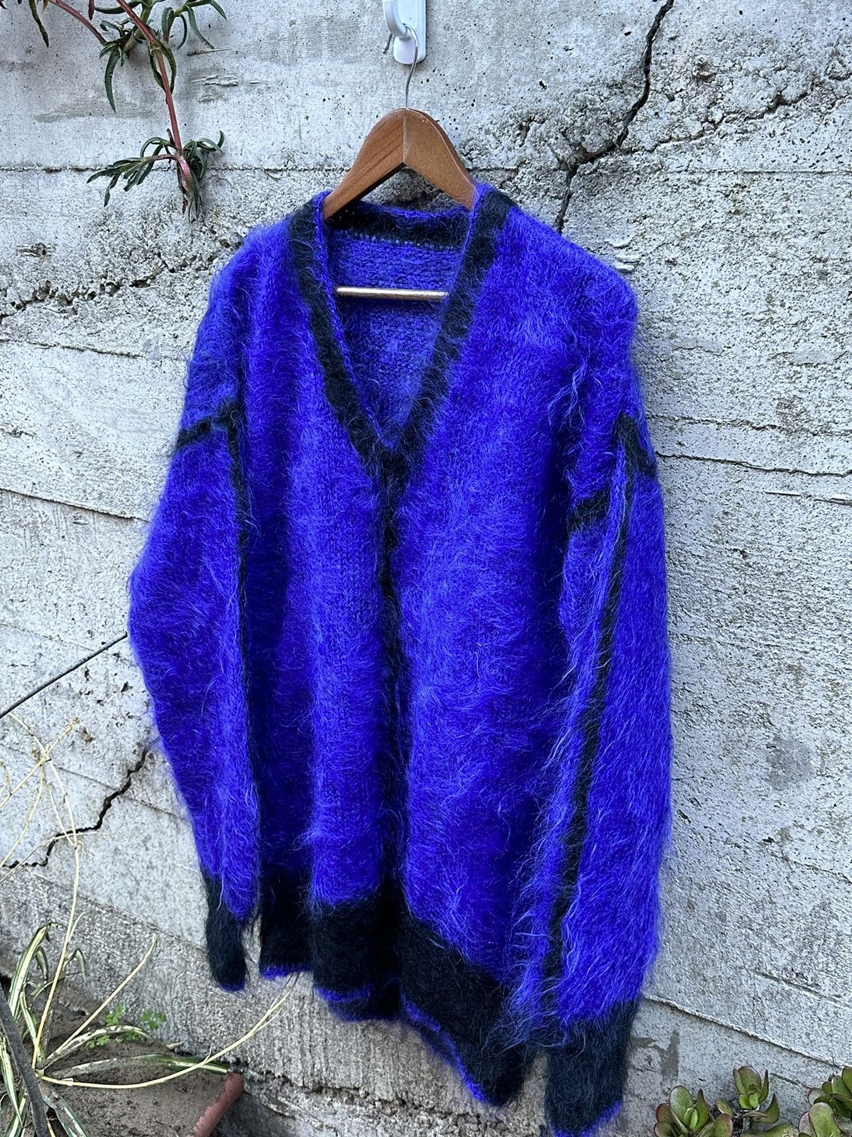 Japanese Brand RARE Vintage Italian mohair sweater cardigan Size US L / EU 52-54 / 3 - 1 Thumbnail