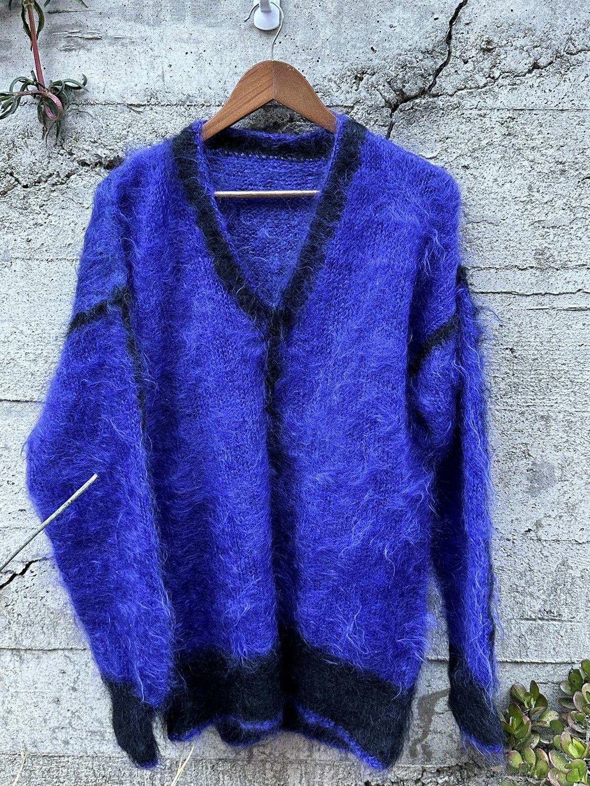 Japanese Brand RARE Vintage Italian mohair sweater cardigan Size US L / EU 52-54 / 3 - 3 Thumbnail