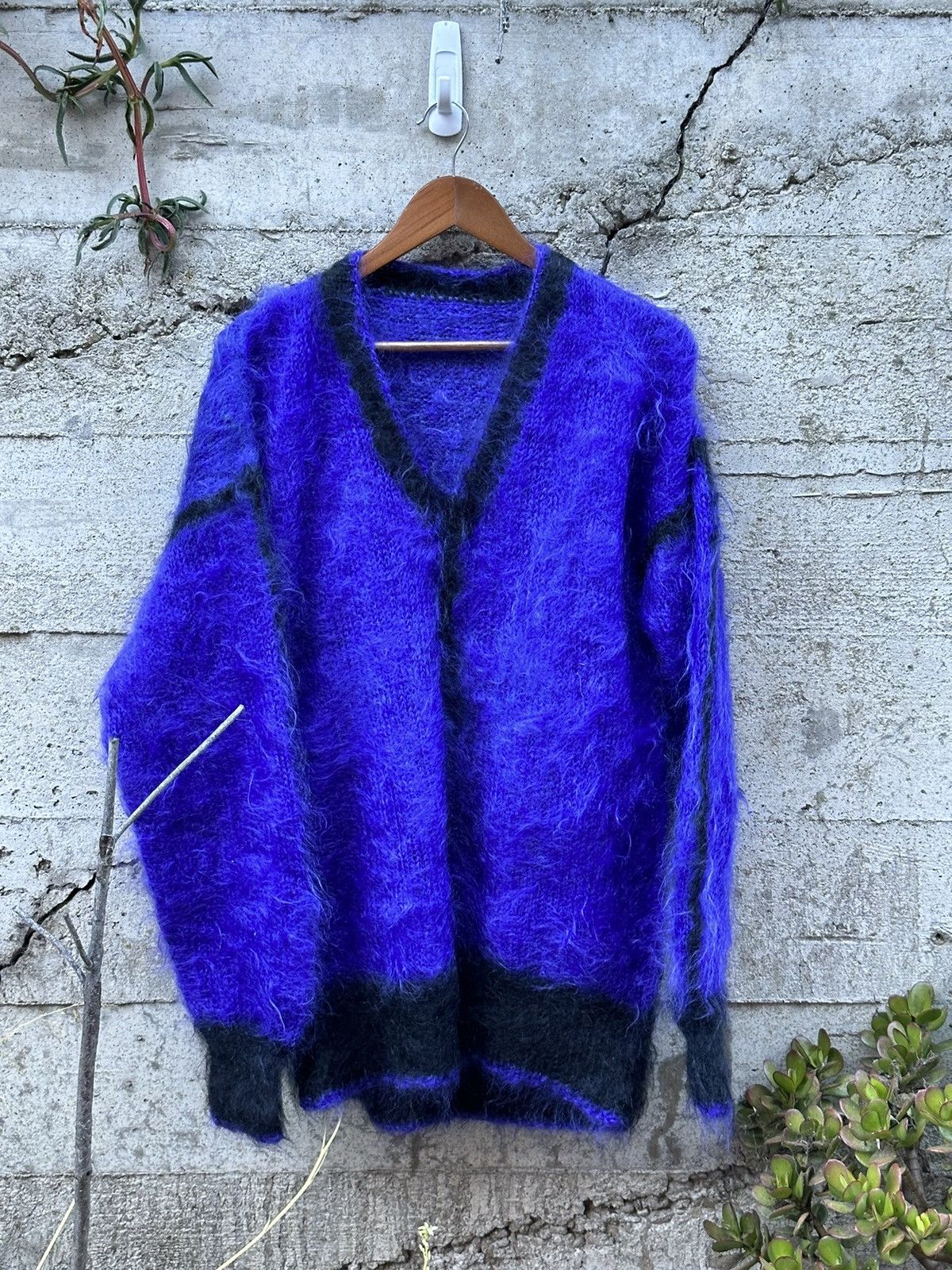 Japanese Brand RARE Vintage Italian mohair sweater cardigan Size US L / EU 52-54 / 3 - 2 Thumbnail