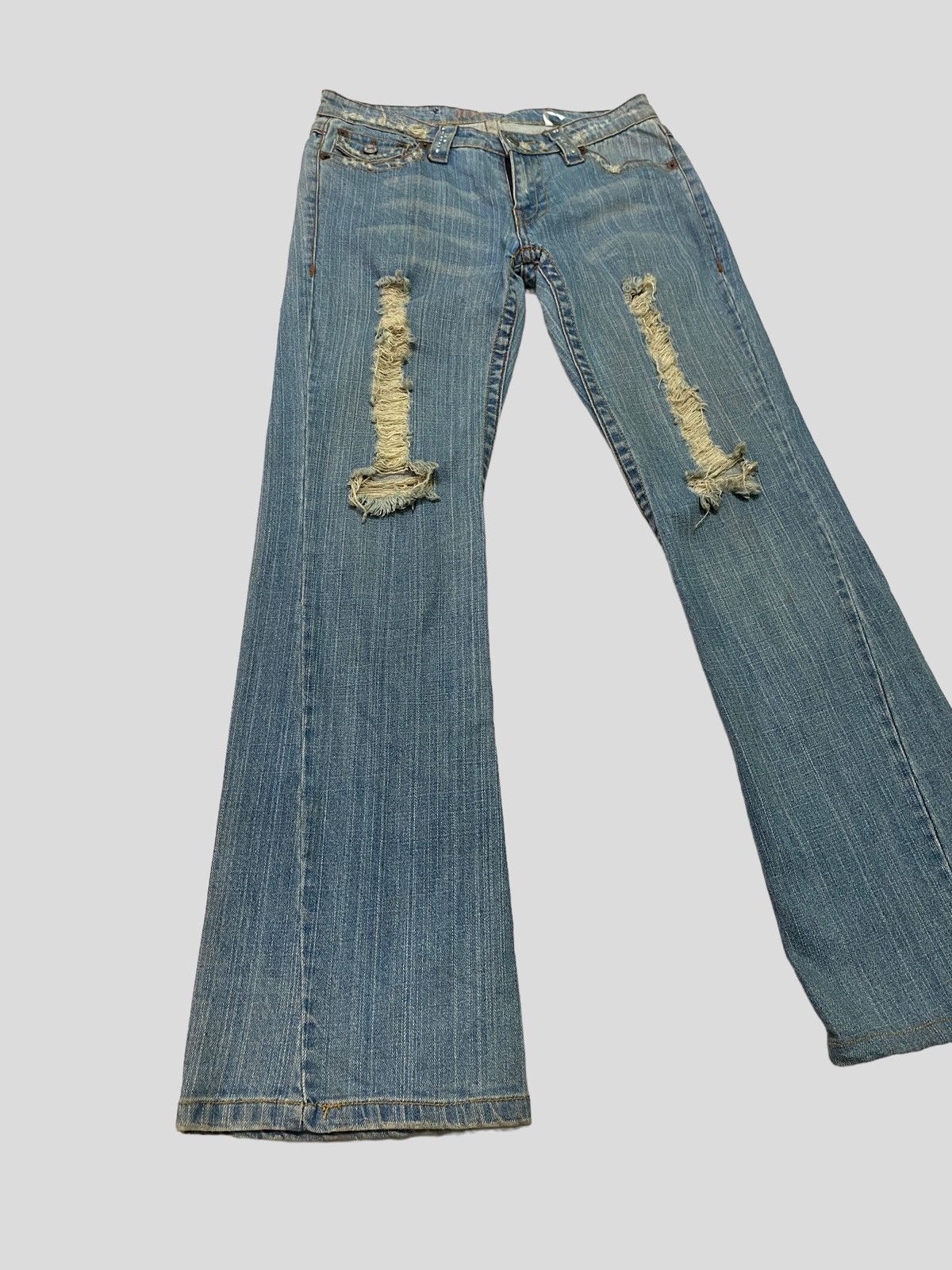 Designer × Japanese Brand × Vintage FLARE JOY JEANS LABUCCI DISTRESSED BOOT CUT JEANS Size US 29 - 1 Thumbnail