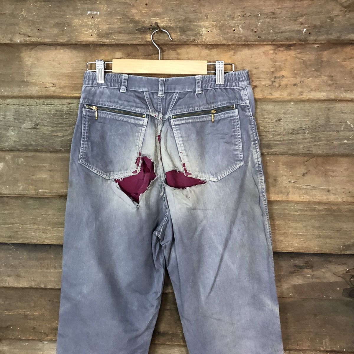 Japanese Brand Japan Distressed patchwork thrashed Casual Pants #4636 Size US 28 / EU 44 - 12 Thumbnail